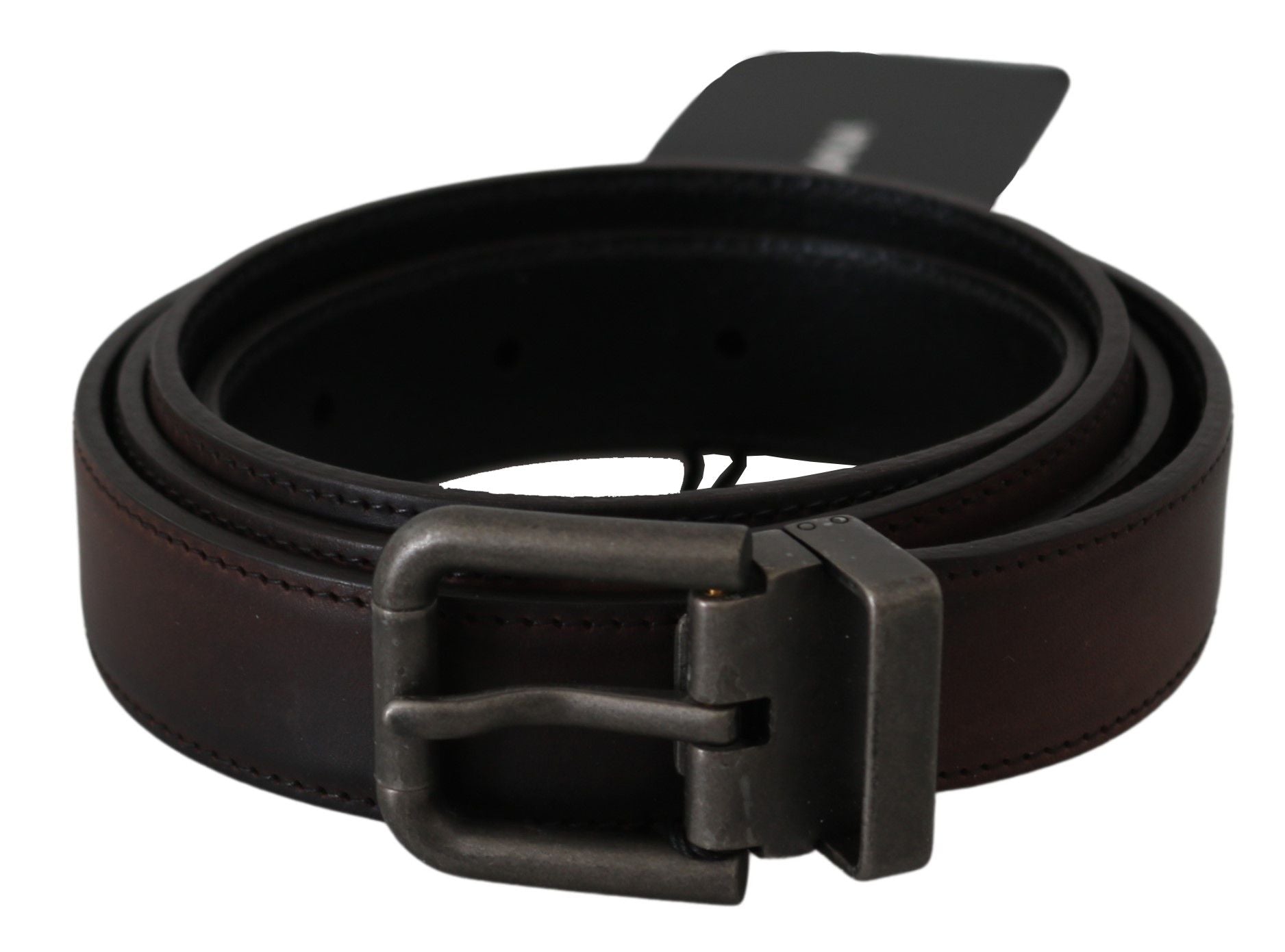 Elegant Leather Belt in Classic Brown - ventzia