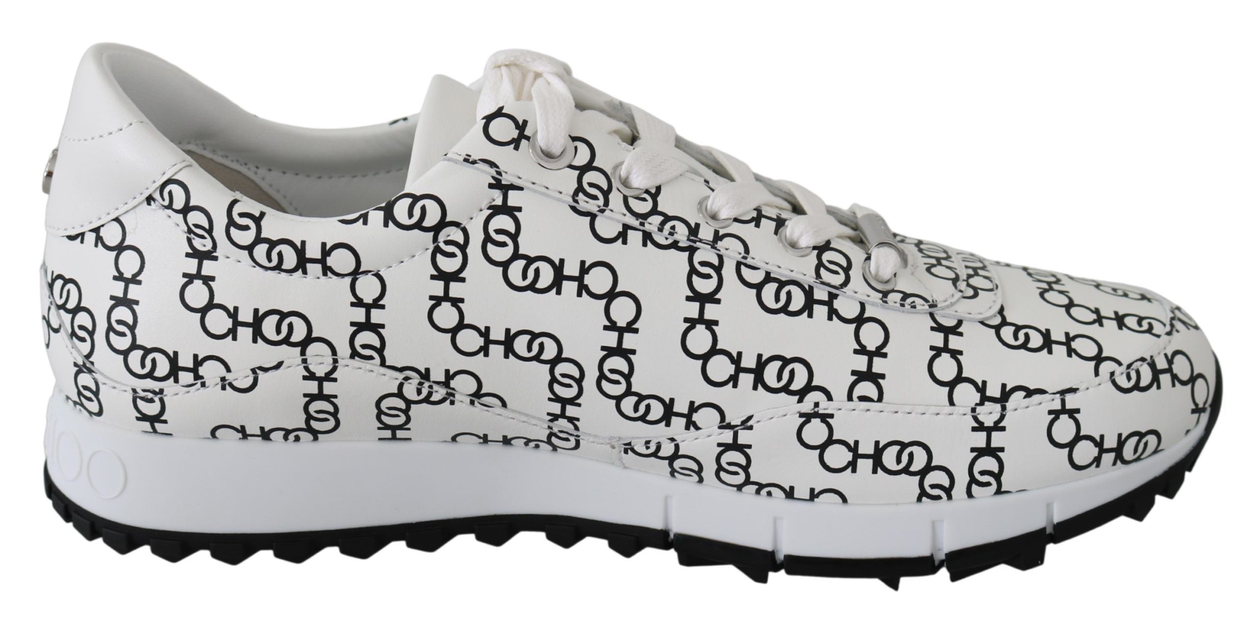 Elegant Monochrome Leather Sneakers - ventzia