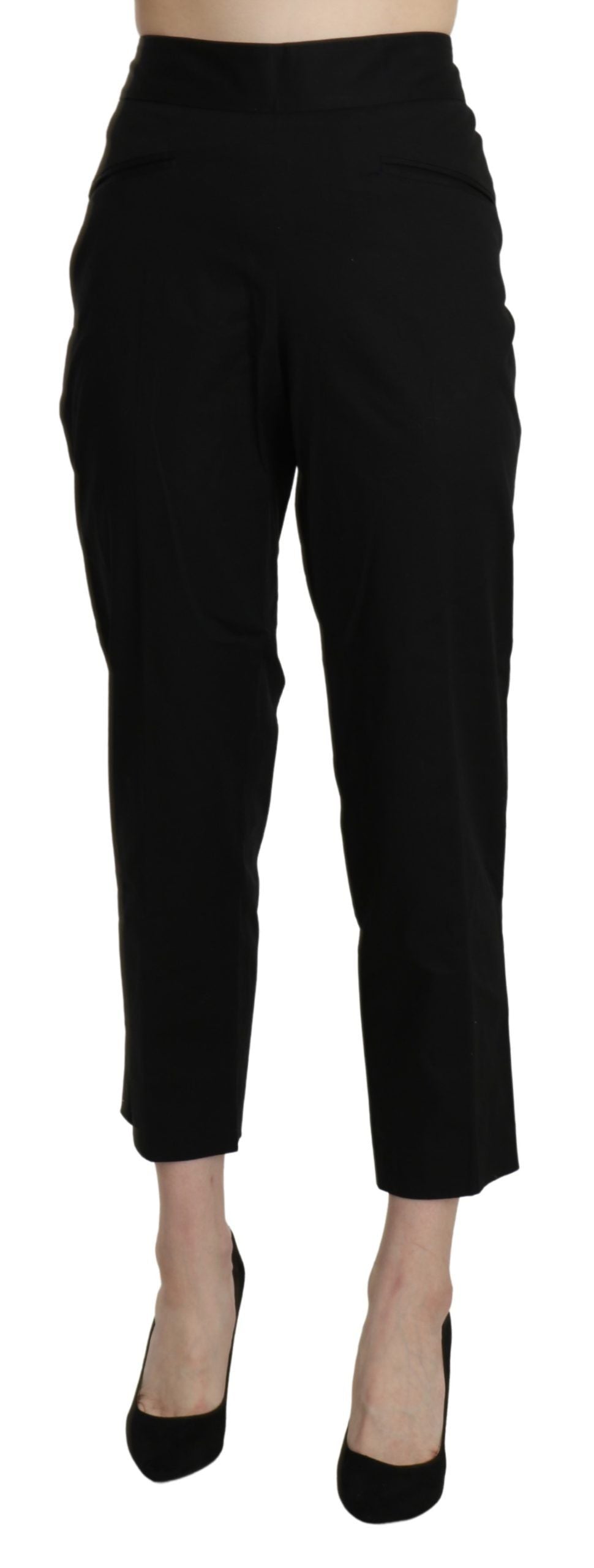 Elegant High Waist Cropped Pants - ventzia
