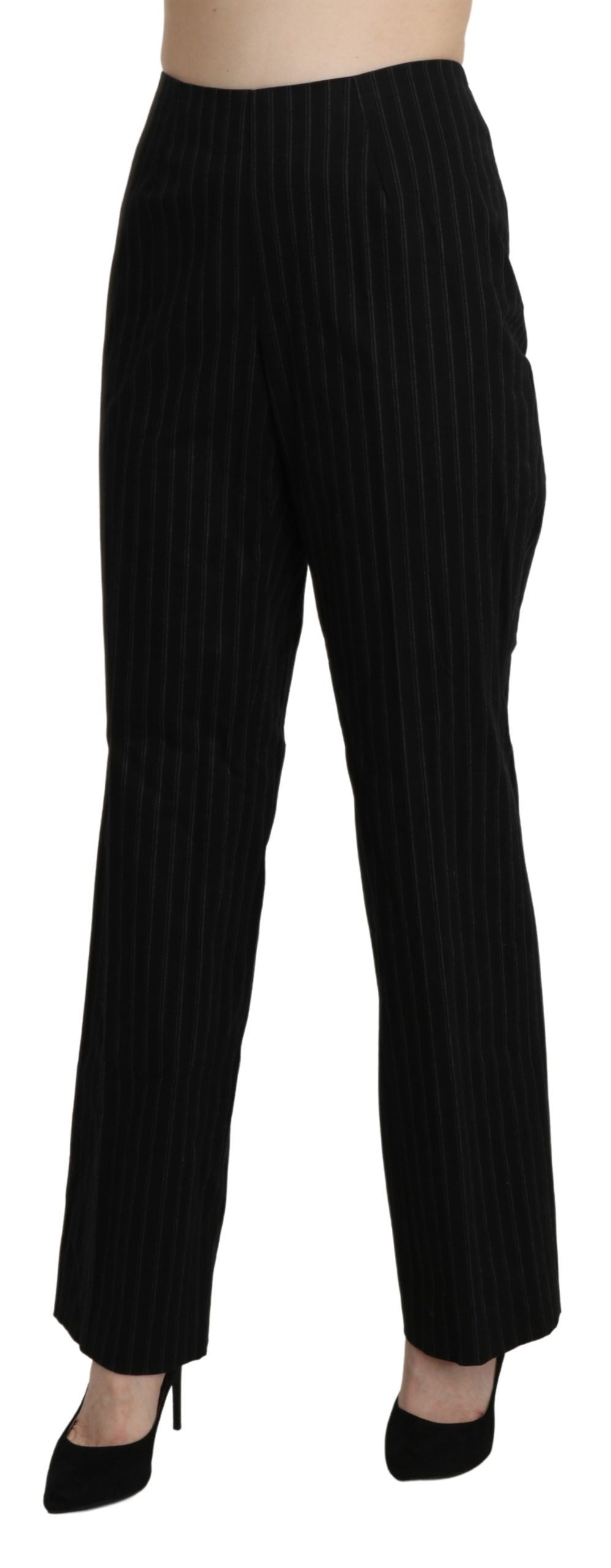 Elegant High Waist Black Pants - ventzia