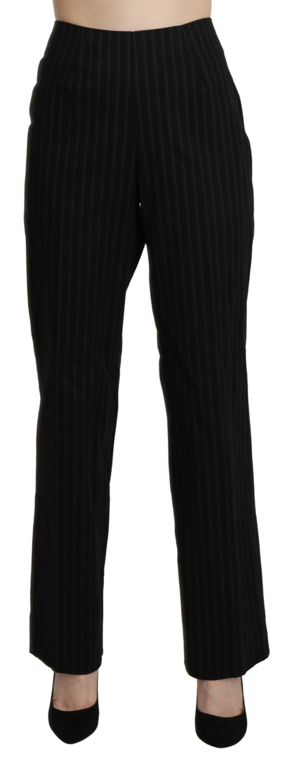 Elegant High Waist Black Pants - ventzia