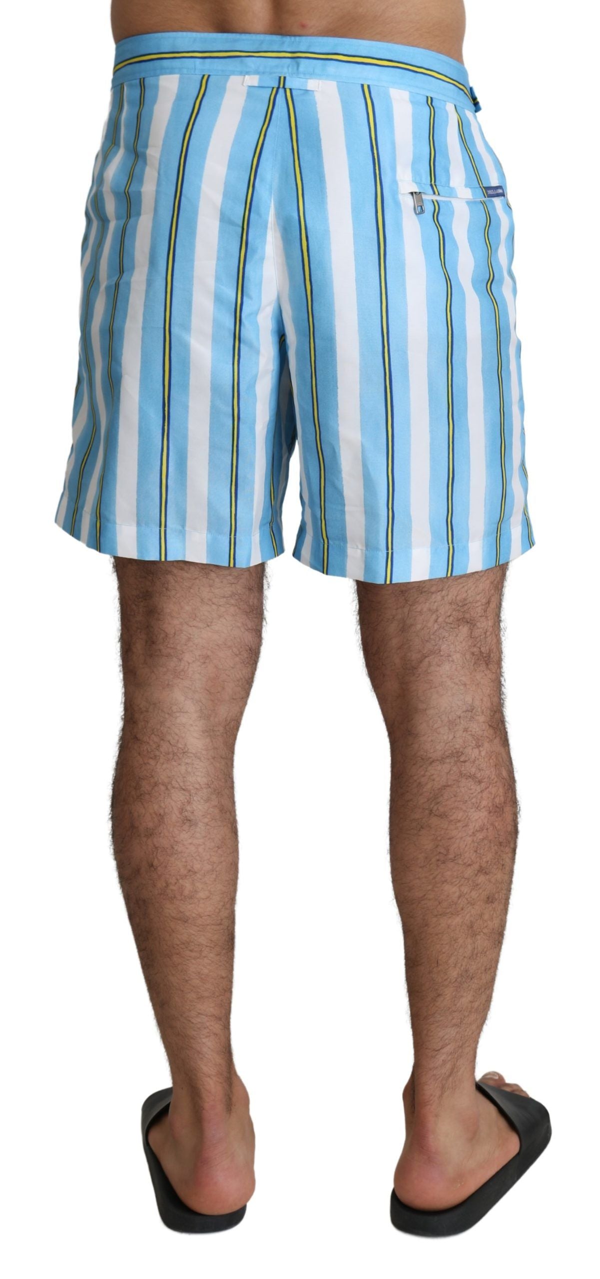 Striped Elegance Swim Shorts - ventzia