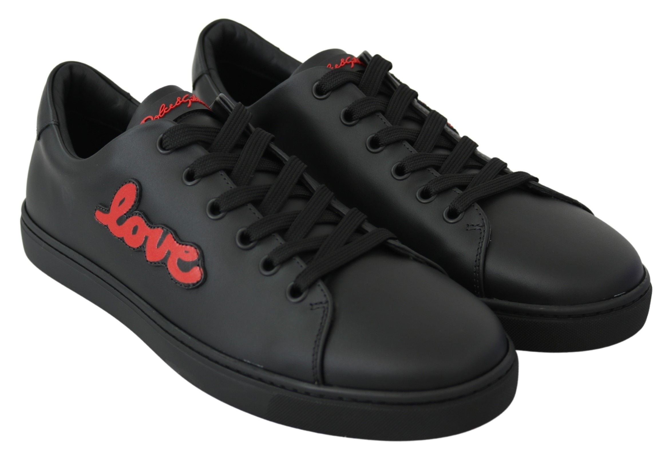 Elegant Leather Sneakers with Red Accents - ventzia