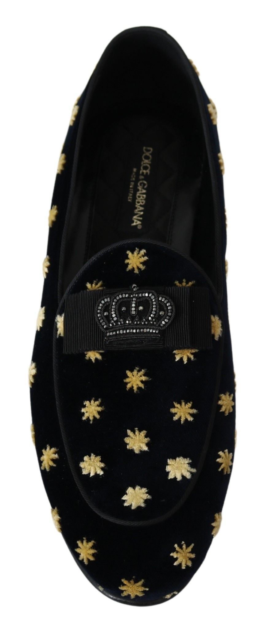 Elegant Velvet Crown Embroidery Loafers - ventzia