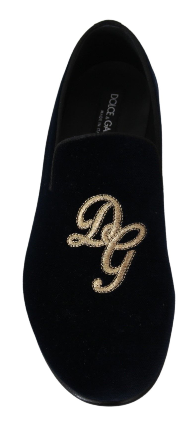 Elegant Blue Embroidered Loafers - ventzia