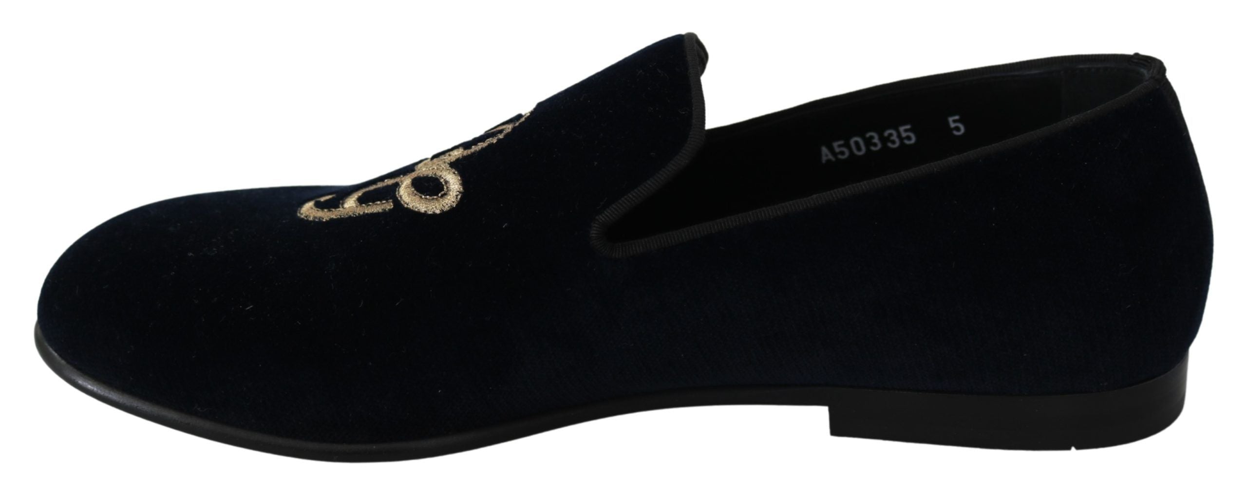 Elegant Blue Embroidered Loafers - ventzia