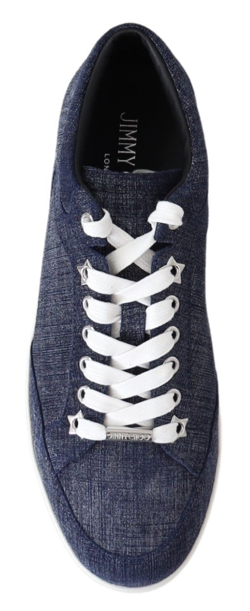Chic Slip-On Blue Denim Suede Sneakers - ventzia