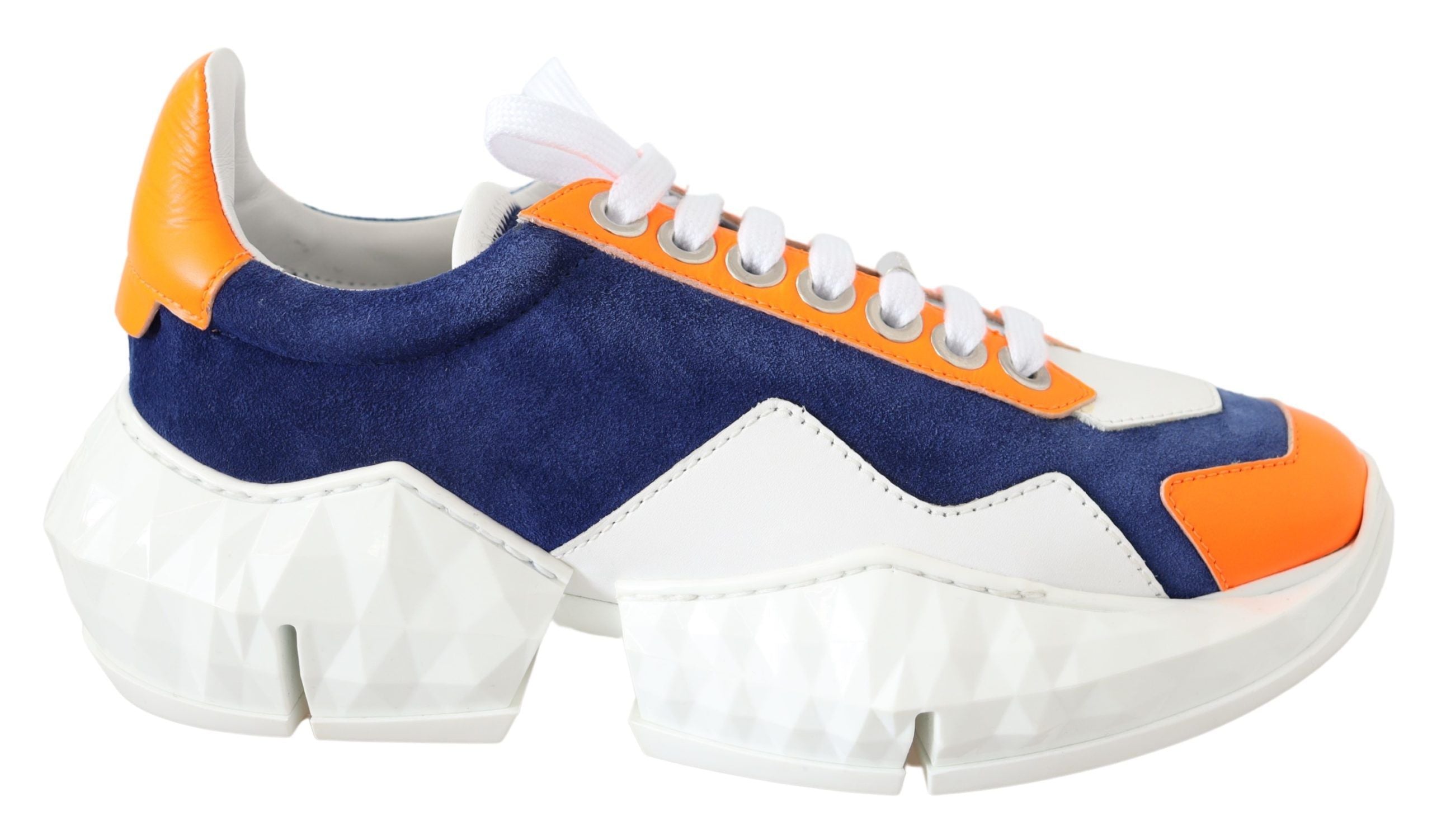 Electric Elegance Leather Mix Sneakers - ventzia