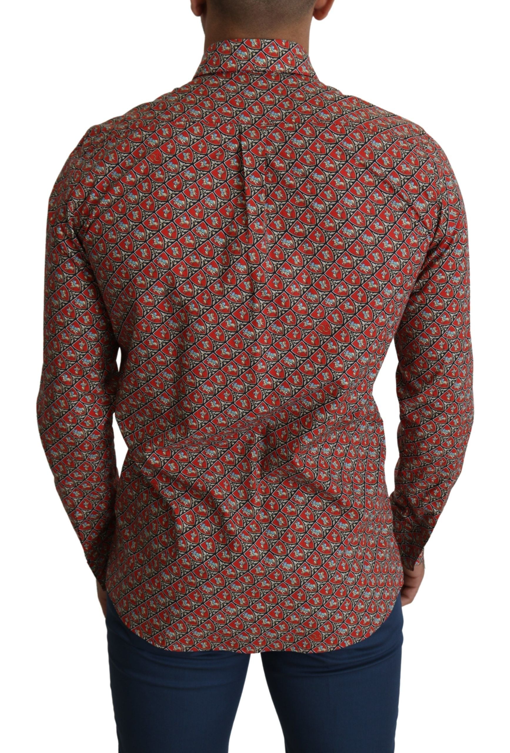 Elegant Red Martini Fit Cotton Shirt - ventzia