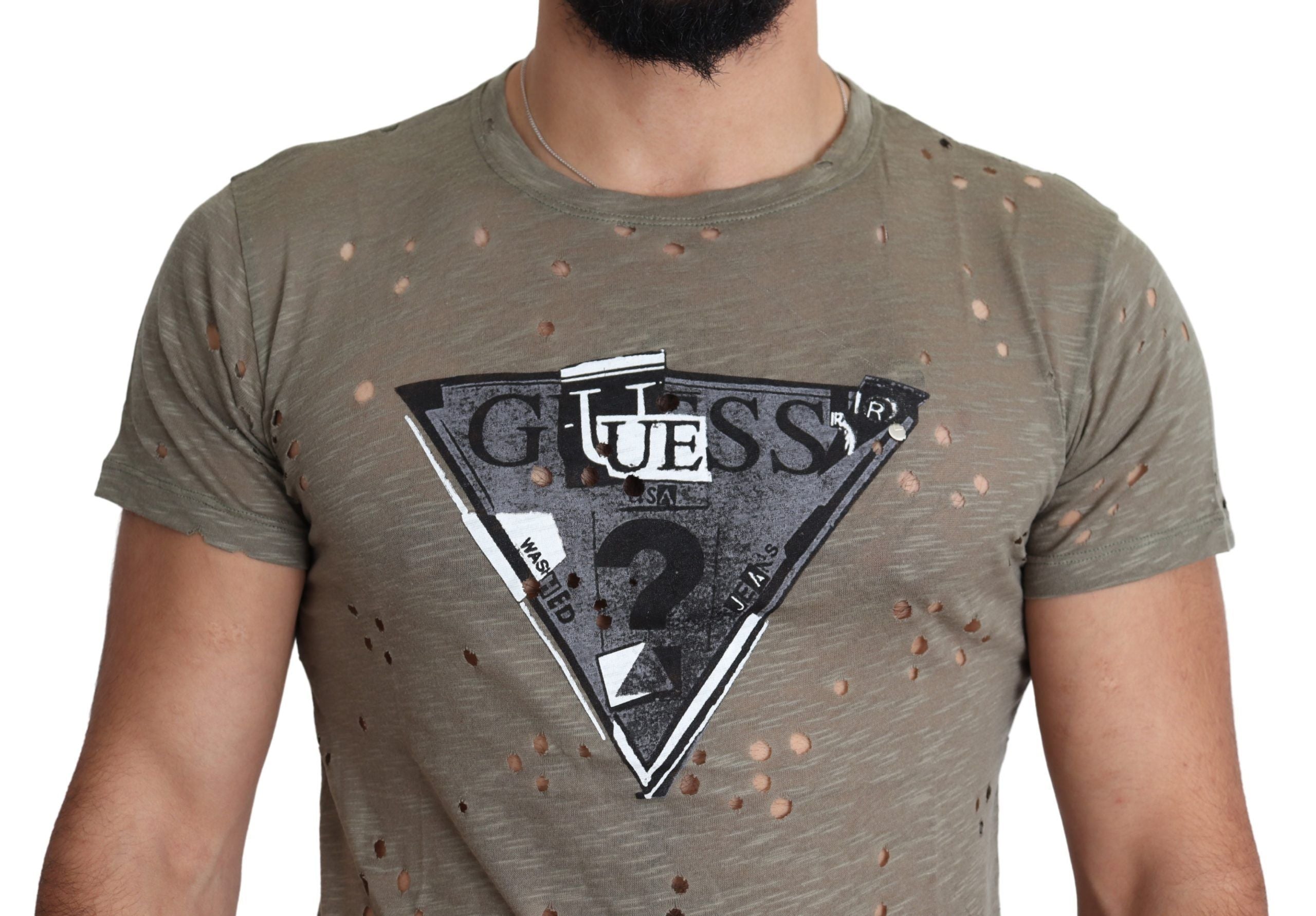 Chic Brown Cotton Stretch T-Shirt - ventzia