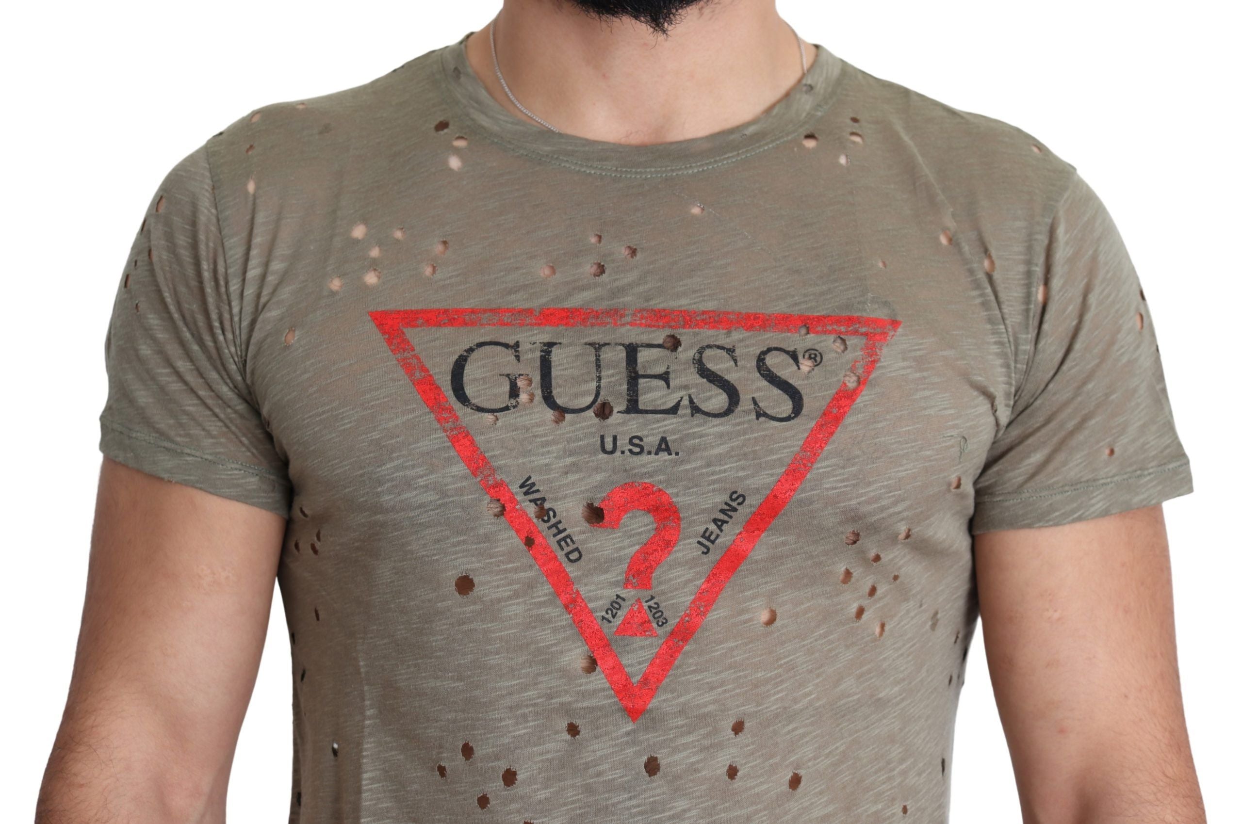 Chic Brown Cotton Stretch Tee - ventzia