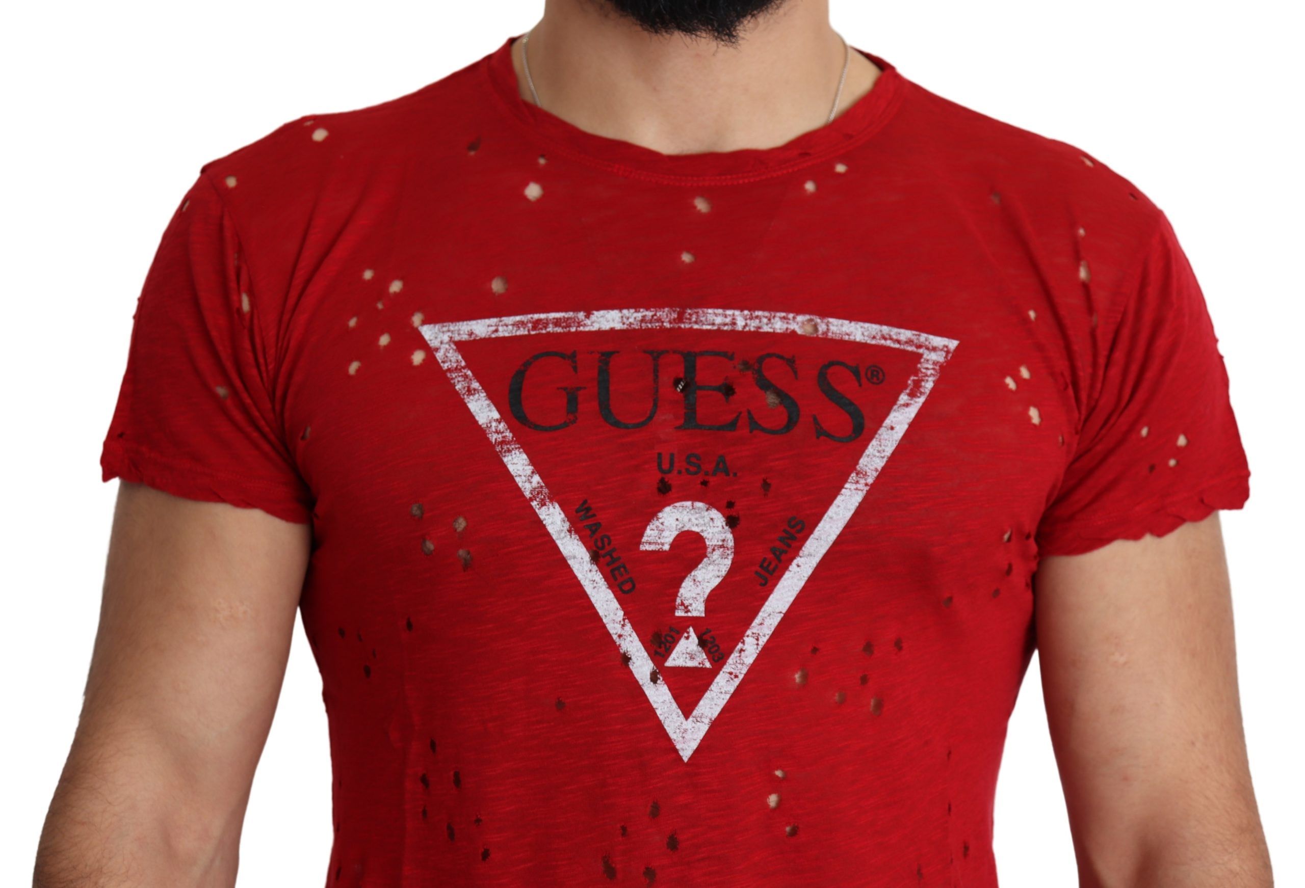 Radiant Red Cotton Stretch T-Shirt - ventzia