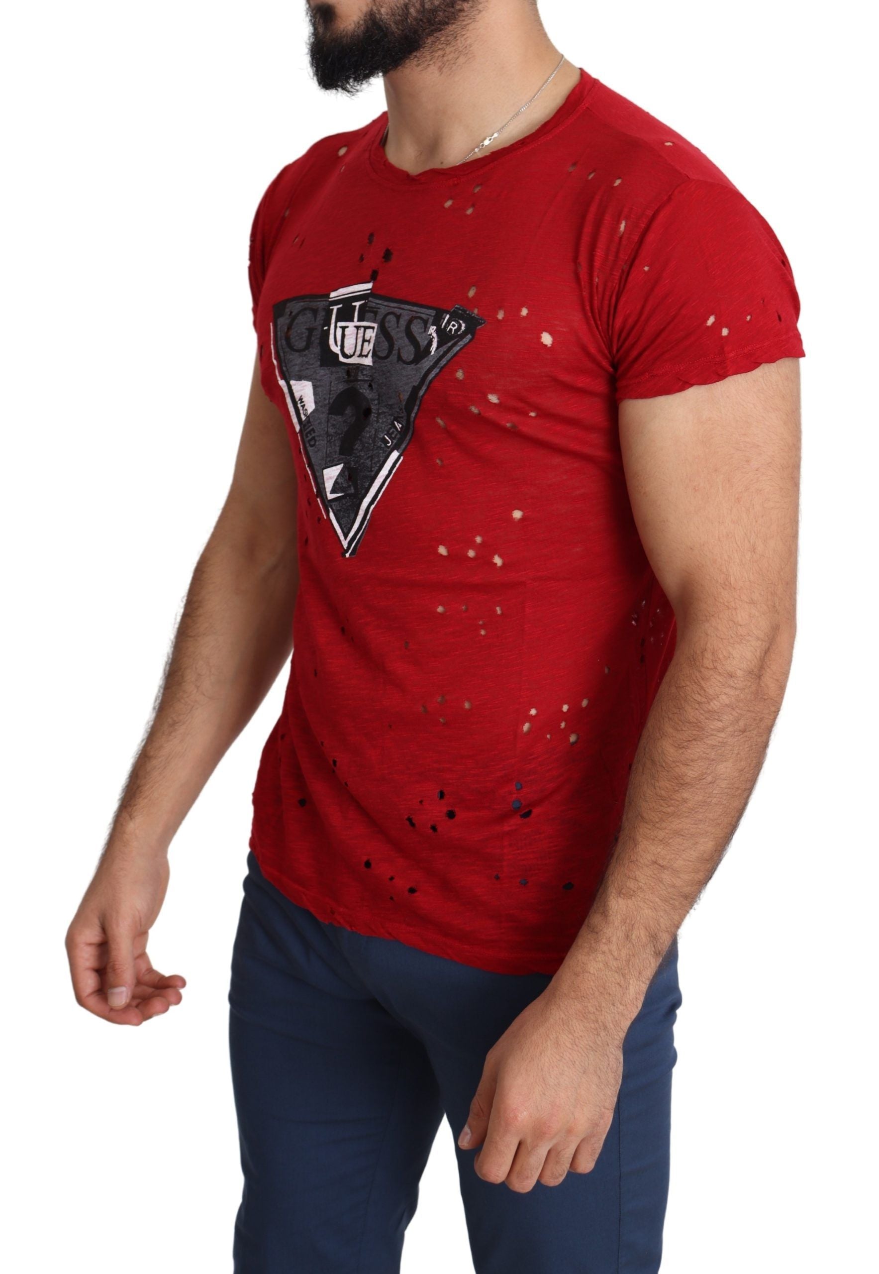 Radiant Red Cotton Tee Perfect For Everyday Style - ventzia