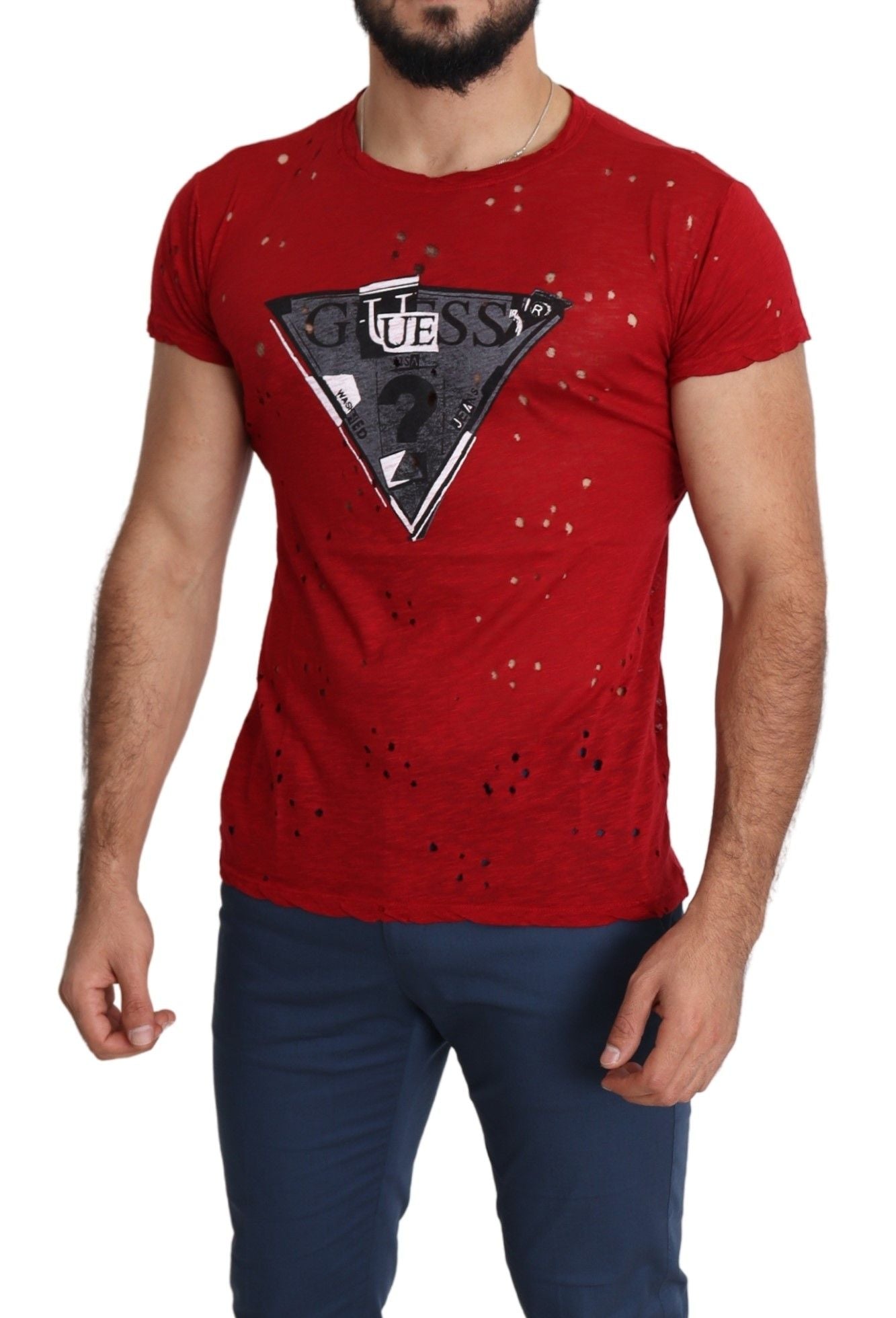 Radiant Red Cotton Tee Perfect For Everyday Style - ventzia