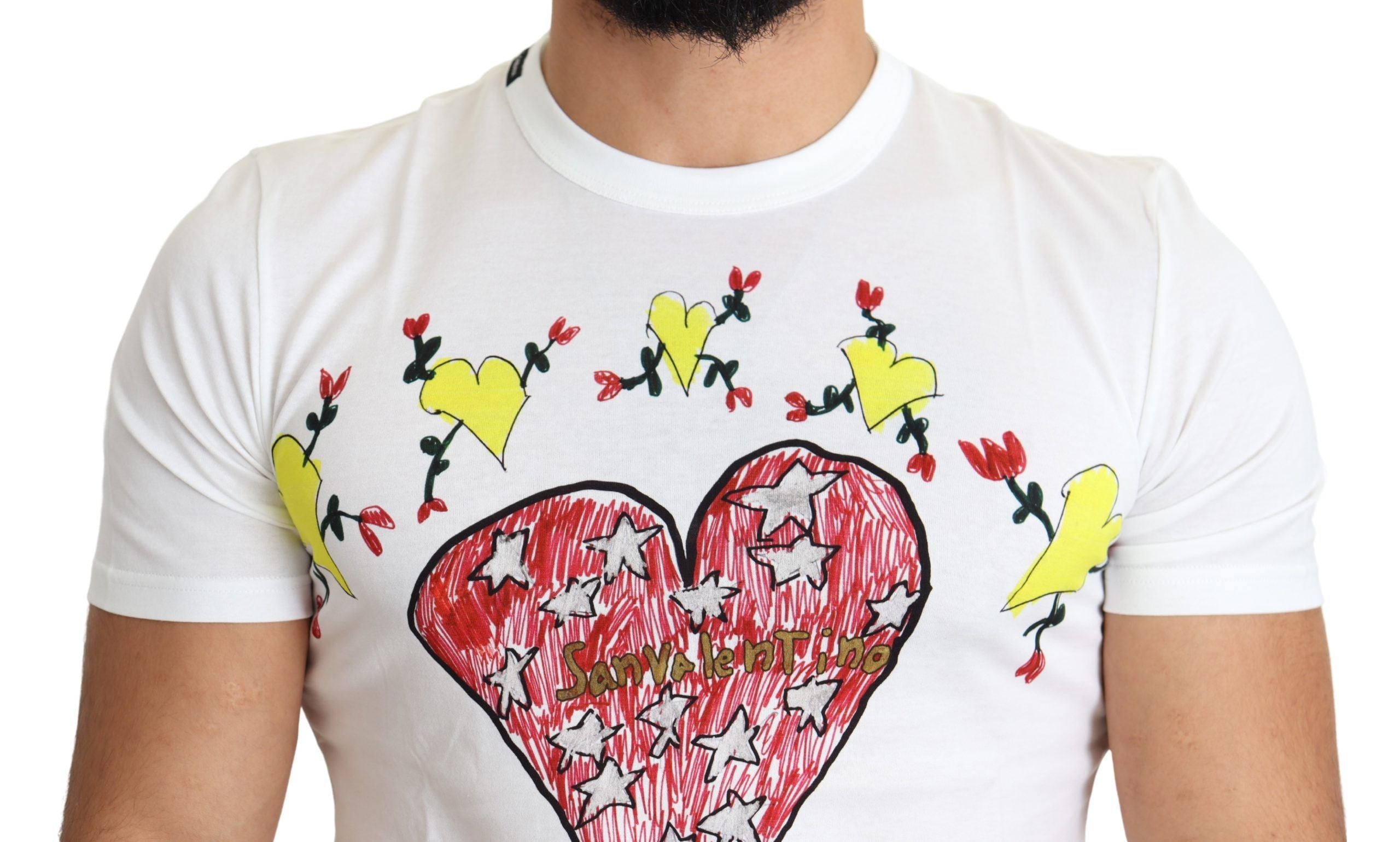 Chic Saint Valentine Print Crew Neck T-Shirt - ventzia