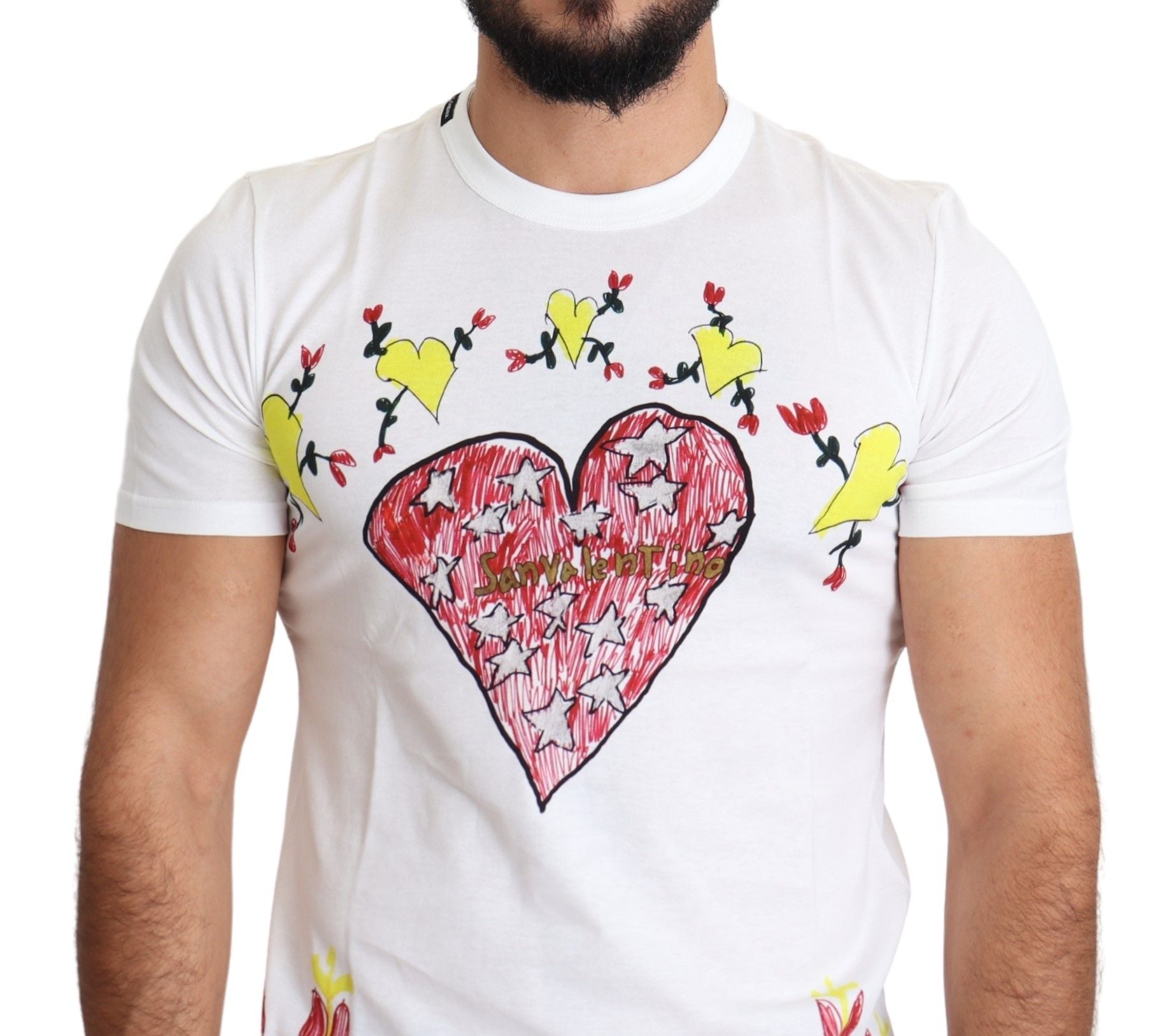 Chic Saint Valentine Print Crew Neck T-Shirt - ventzia