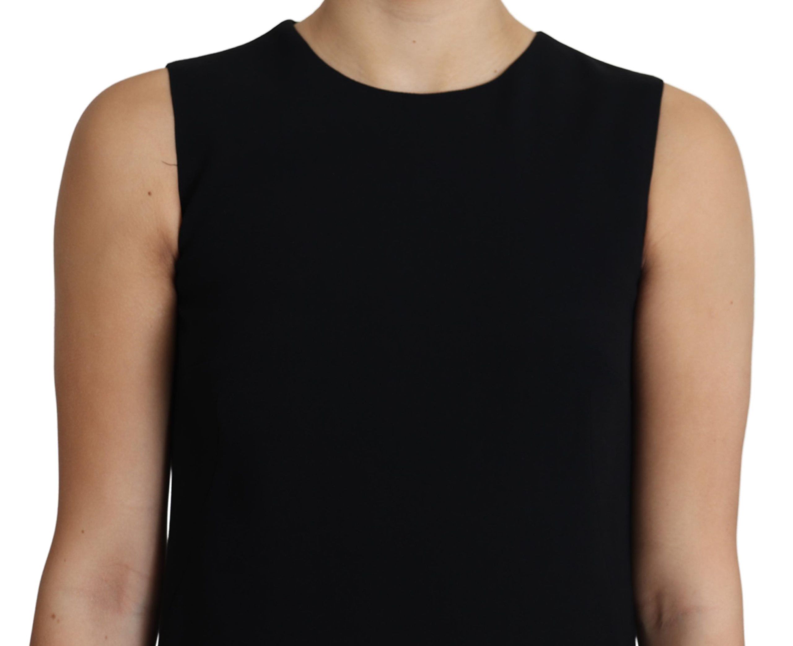 Elegant Sleeveless Black A-Line Mini Dress - ventzia