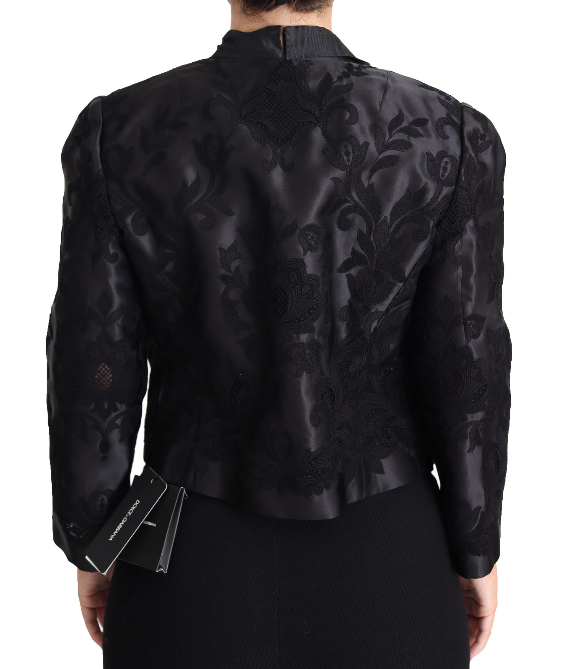 Embroidered Silk Blend Foliage Jacket - ventzia