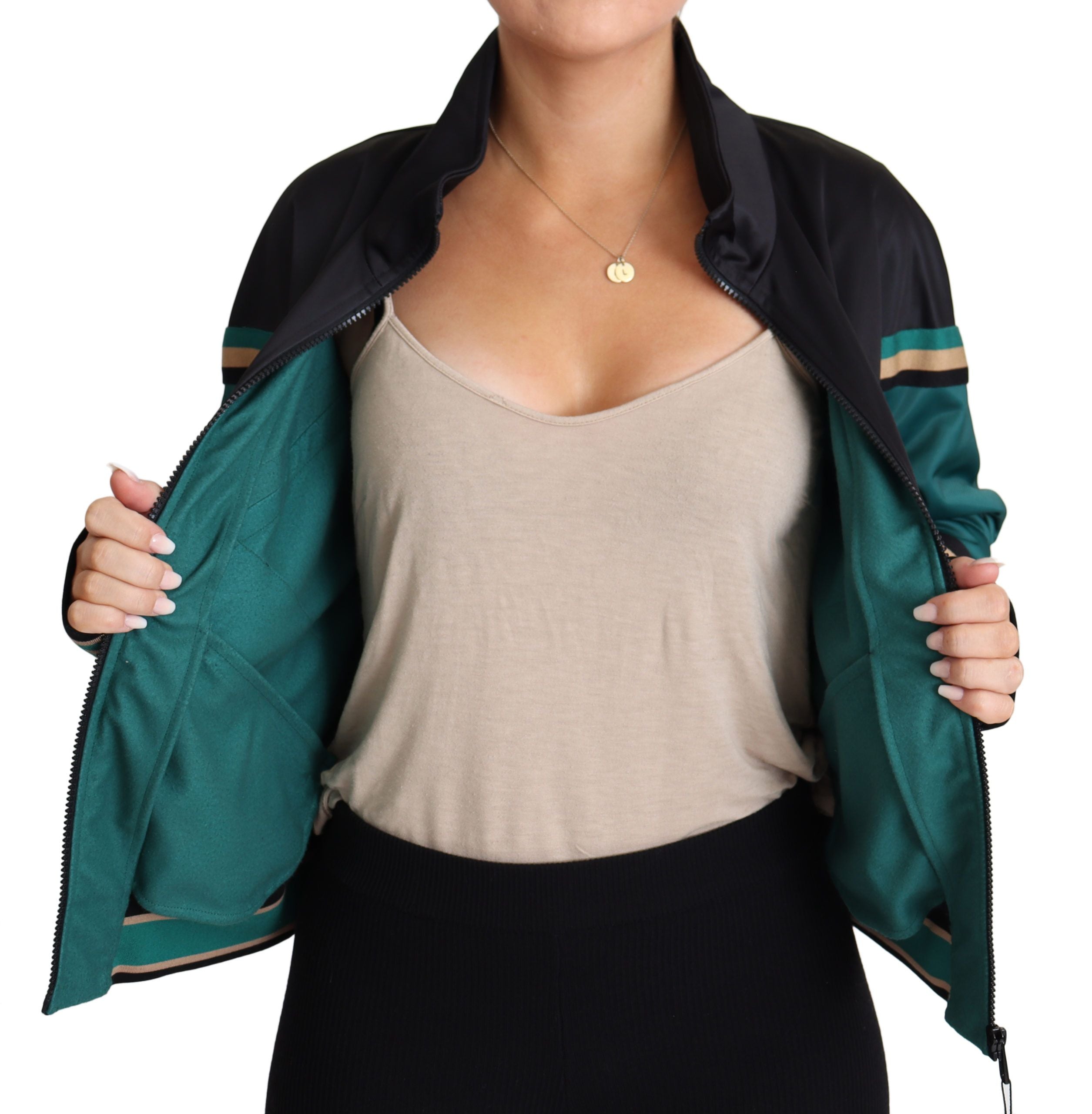 Chic Multicolor Track Jacket with Logo Mania - ventzia