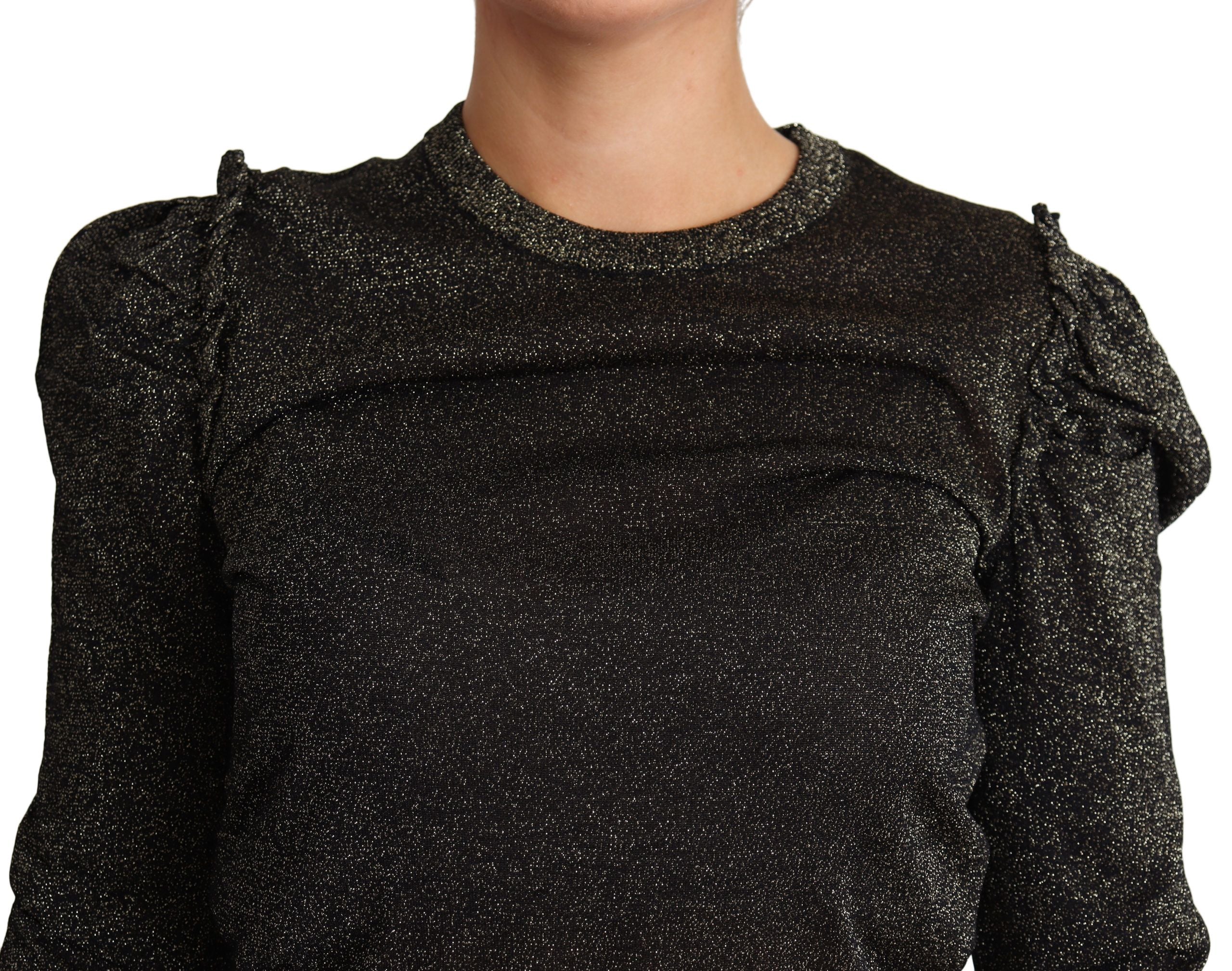 Elegant Cropped Sweater with Logo Detail - ventzia