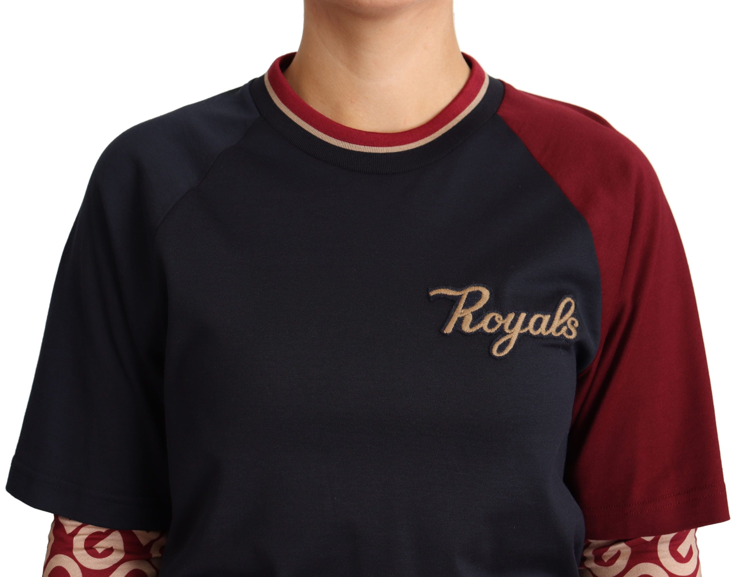 Multicolor Royals Cotton Crewneck Sweater - ventzia