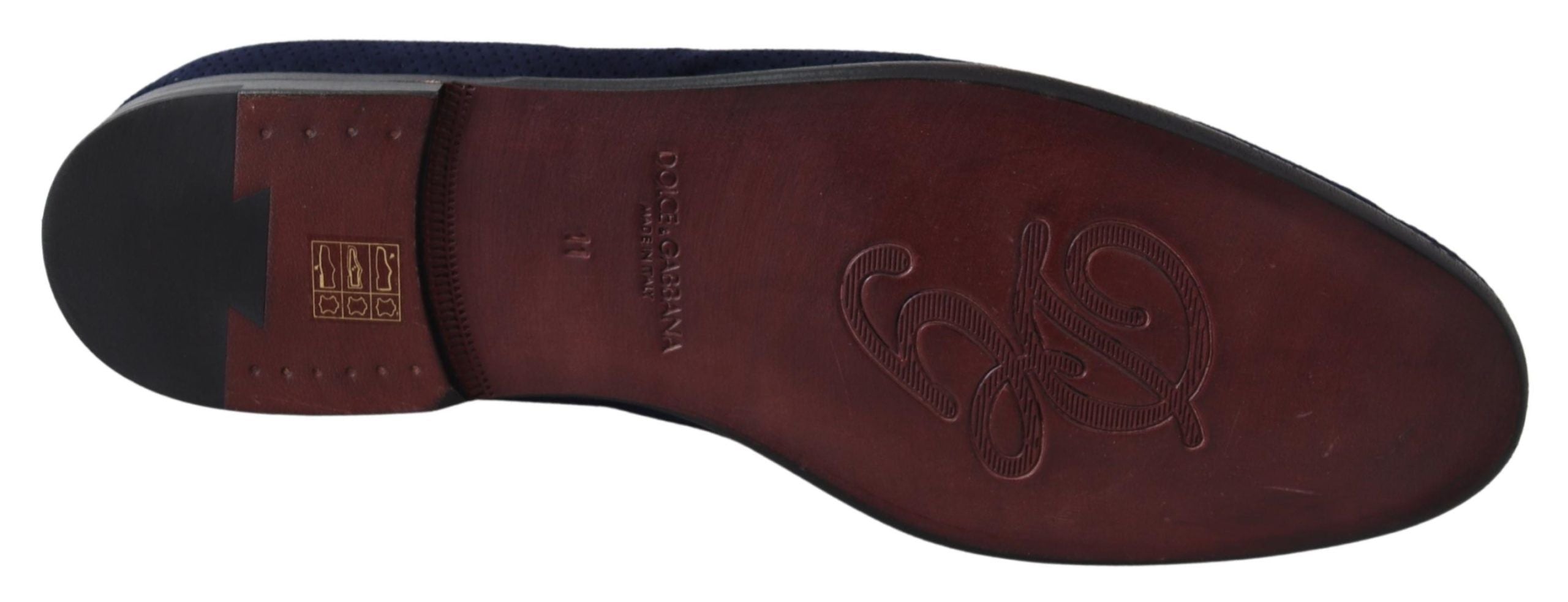 Elegant Blue Suede Leather Loafers - ventzia