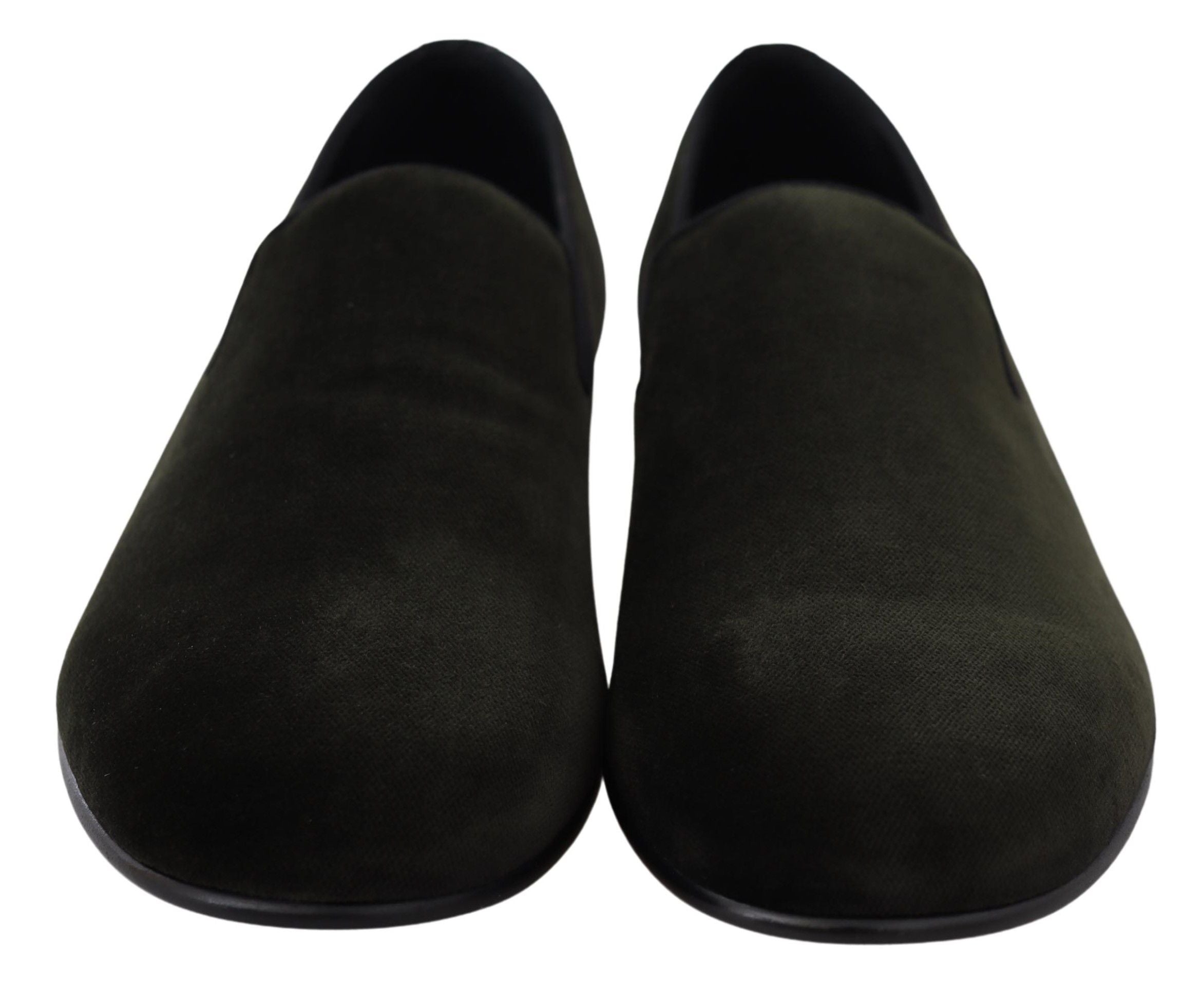Elegant Green Velvet Loafers - ventzia