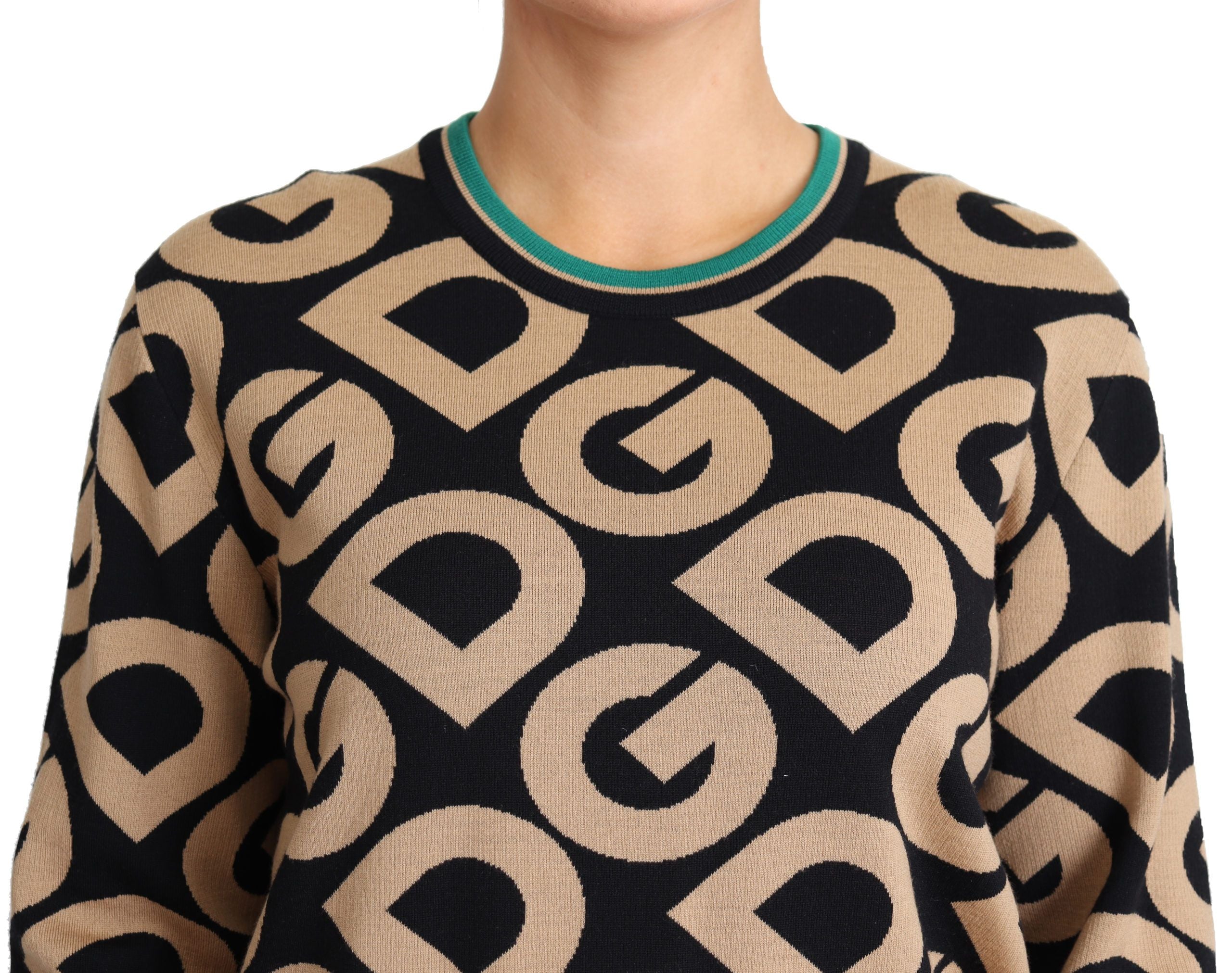 Elegant Multicolor Wool Blend Sweater - ventzia