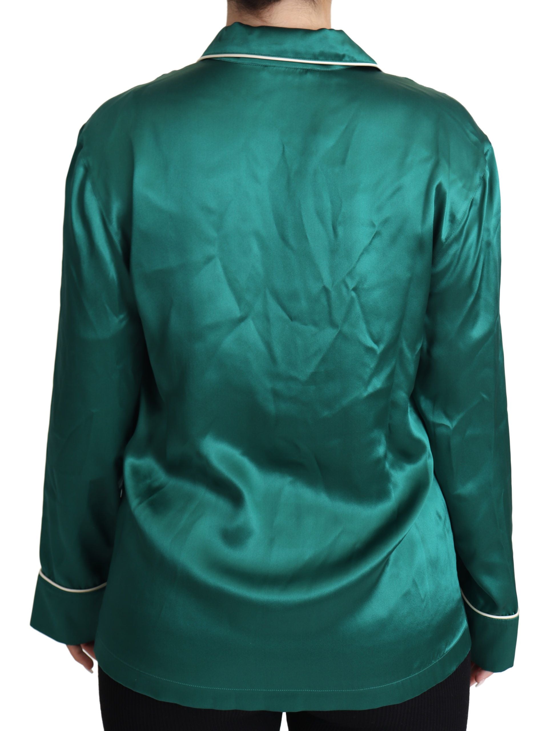 Elegant Silk Pajama Lounge Shirt - ventzia
