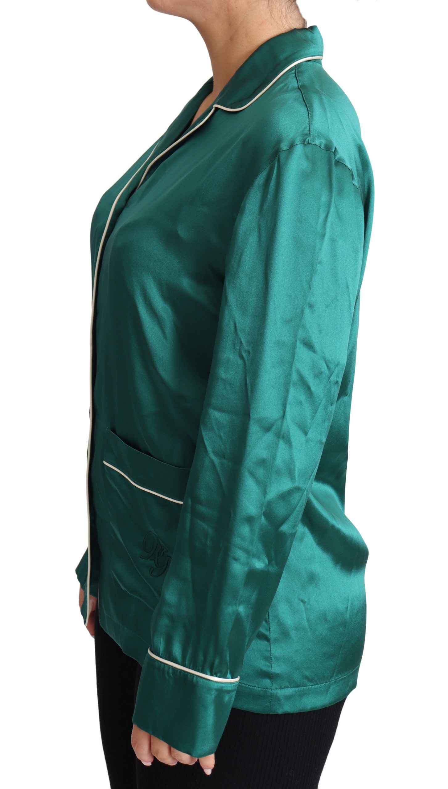 Elegant Silk Pajama Lounge Shirt - ventzia