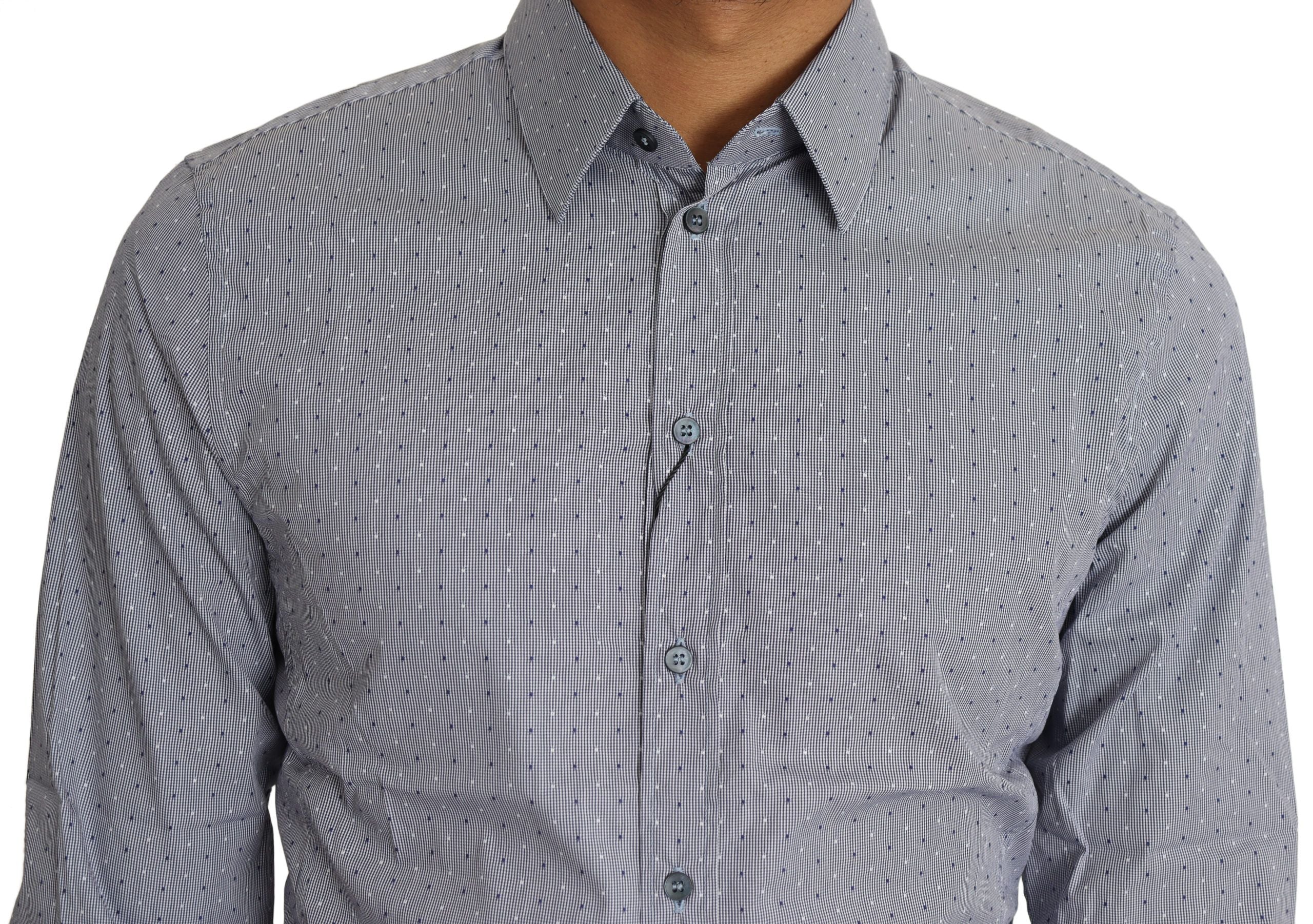 Sicilia Slim Fit Polka Dot Cotton Blend Shirt - ventzia