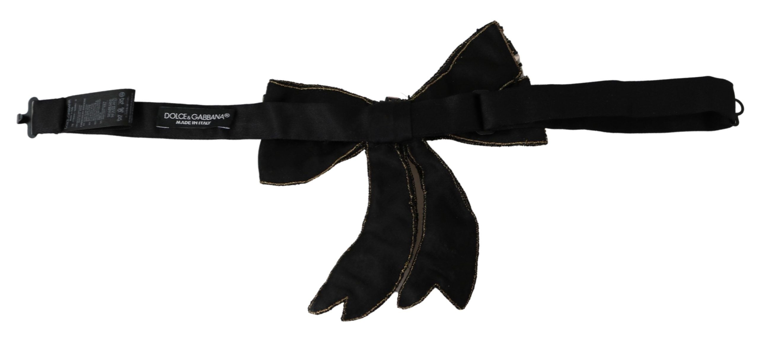 Elegant Silk Rhinestone Bow Tie - ventzia