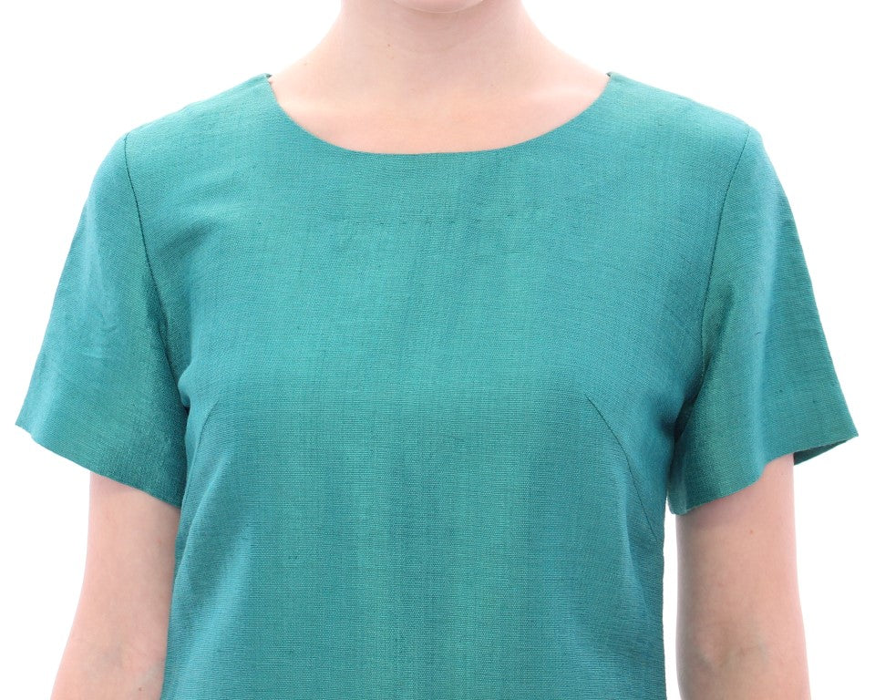Elegant Embroidered Green Mini Dress - ventzia