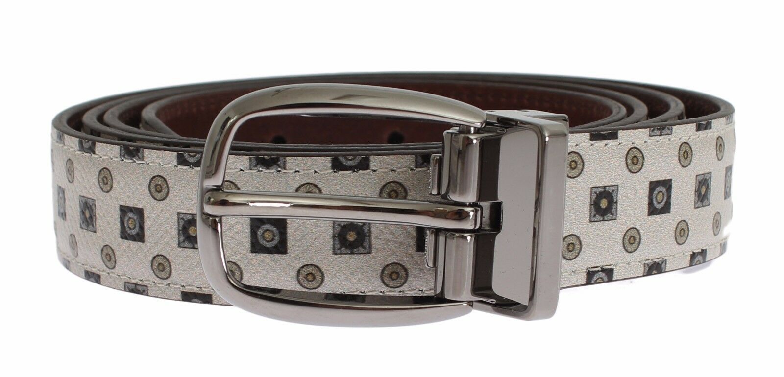 Elegant Baroque Silk Tie & Leather Belt Set - ventzia