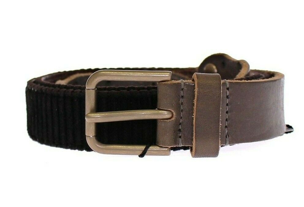 Elegant Leather-Cotton Fusion Men's Belt - ventzia