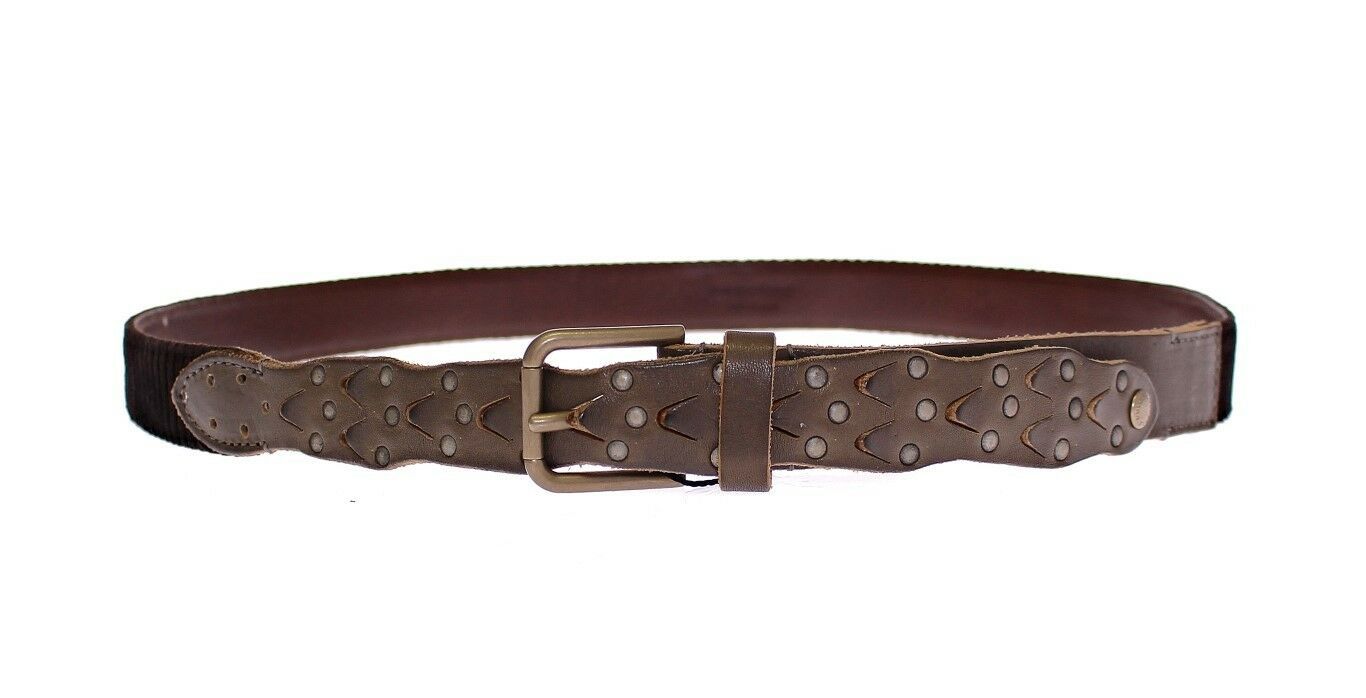 Elegant Leather-Cotton Fusion Men's Belt - ventzia