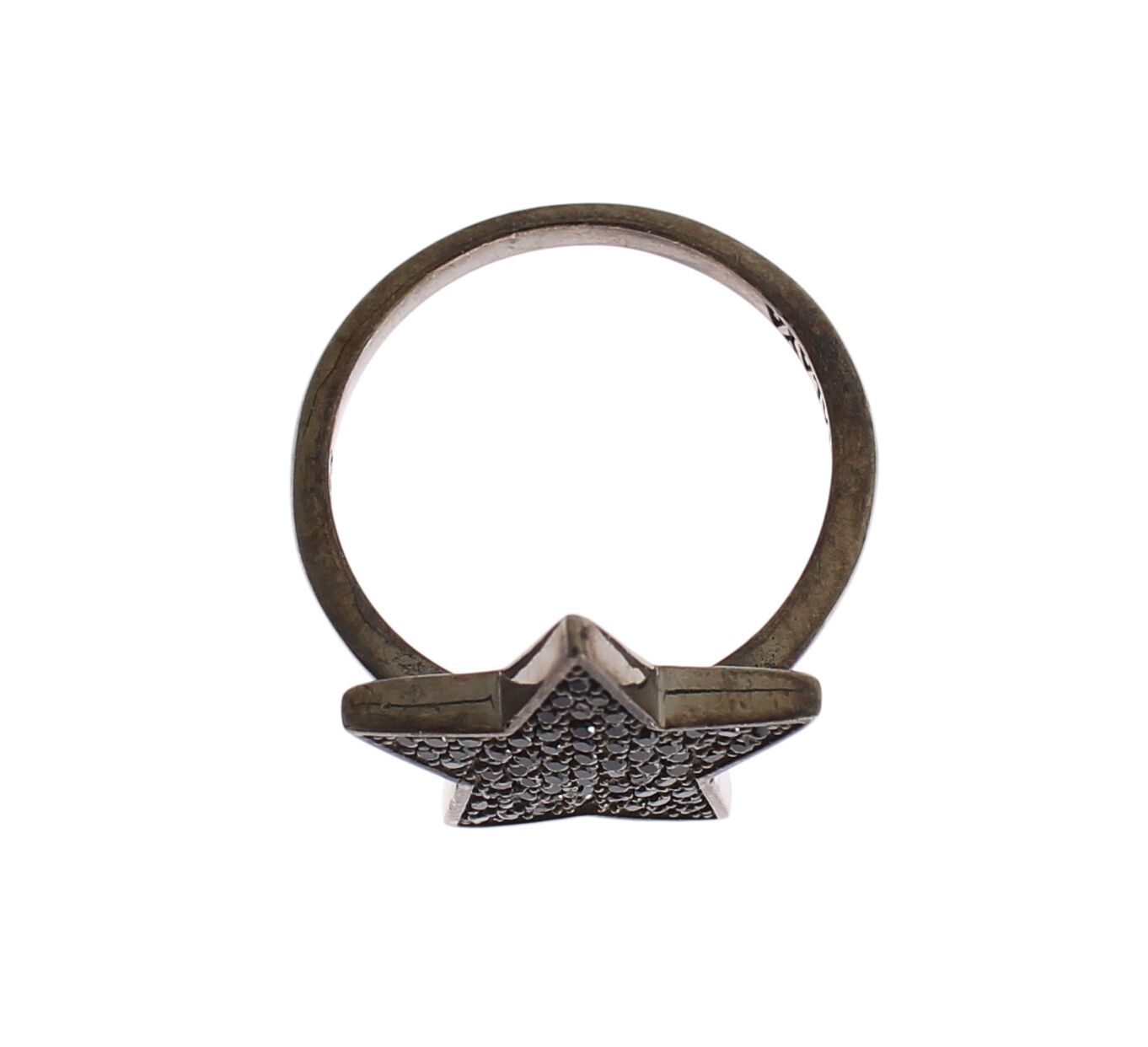 Exquisite Sterling Silver CZ Crystal Ring - ventzia