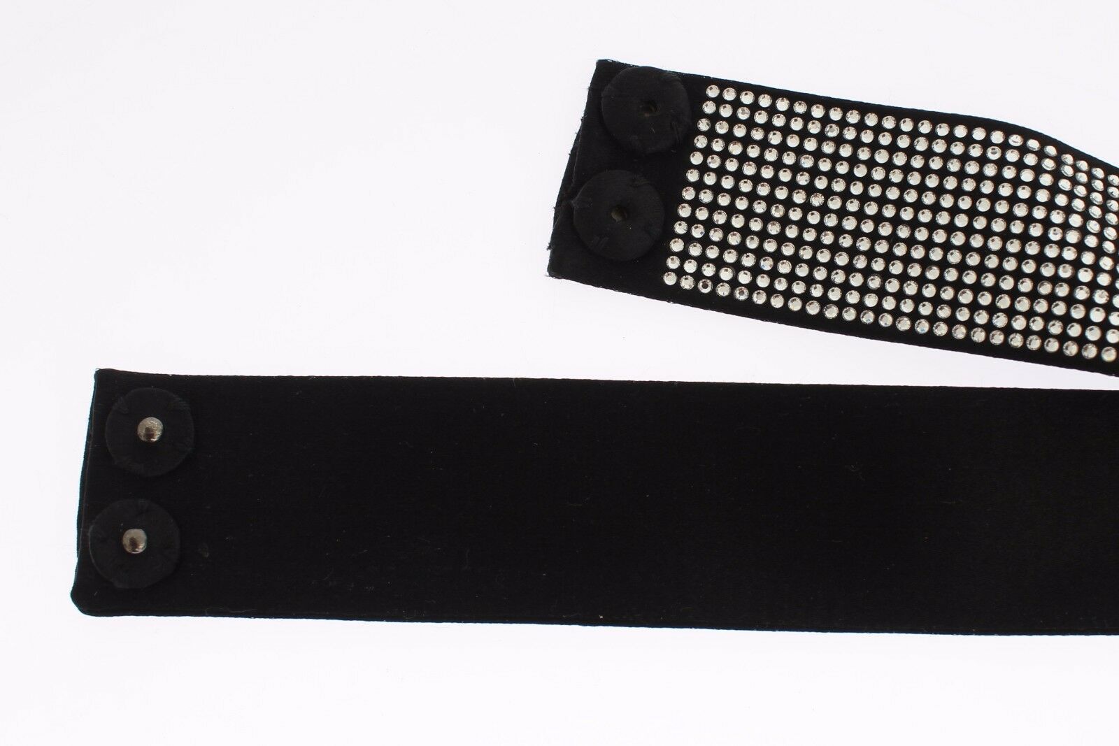 Black Silk Crystal Bow Waist Belt Elegance - ventzia