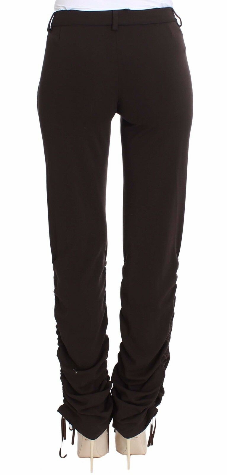 Chic Brown Casual Trousers for Sophisticated Style - ventzia