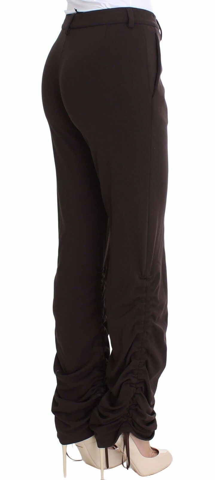 Chic Brown Casual Trousers for Sophisticated Style - ventzia