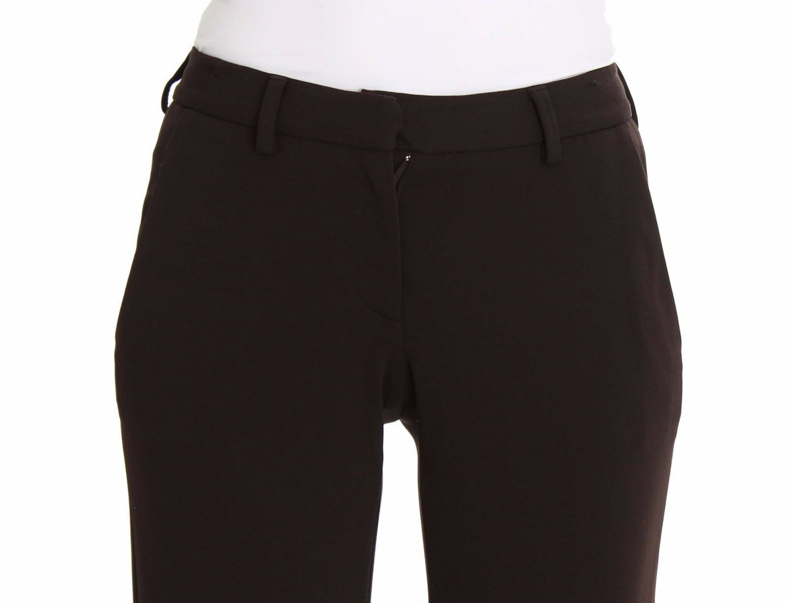 Chic Brown Casual Trousers for Sophisticated Style - ventzia