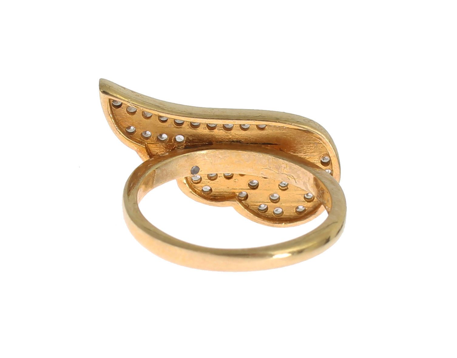 Glamorous Gold Plated Crystal Ring - ventzia