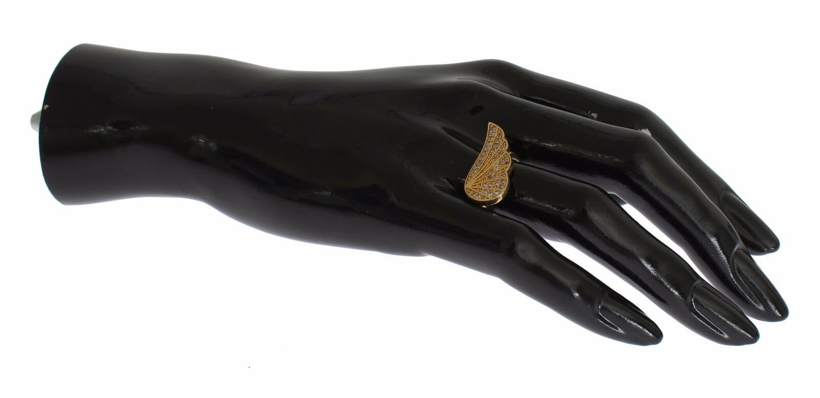 Glamorous Gold Plated Crystal Ring - ventzia