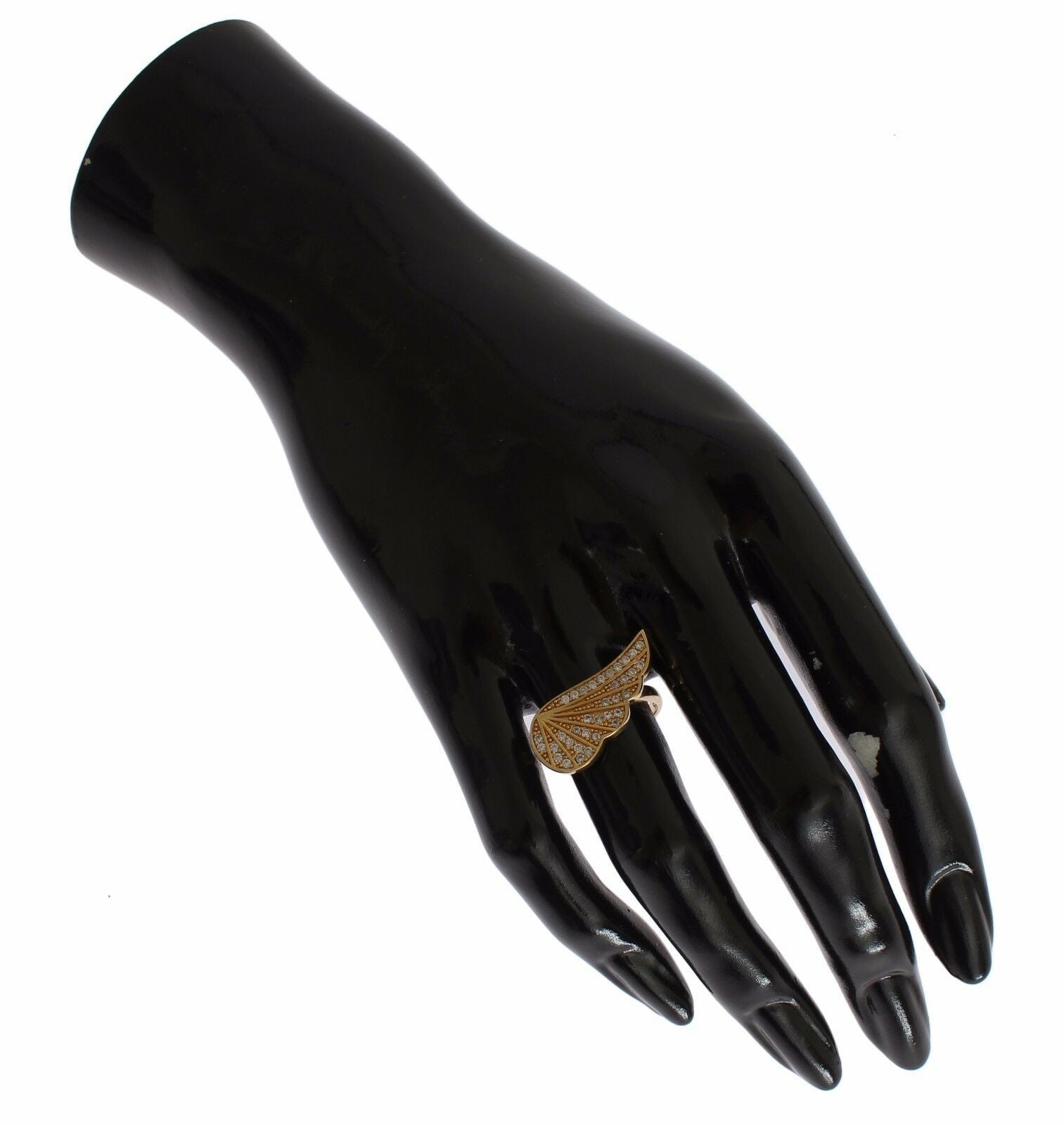 Glamorous Gold Plated Crystal Ring - ventzia