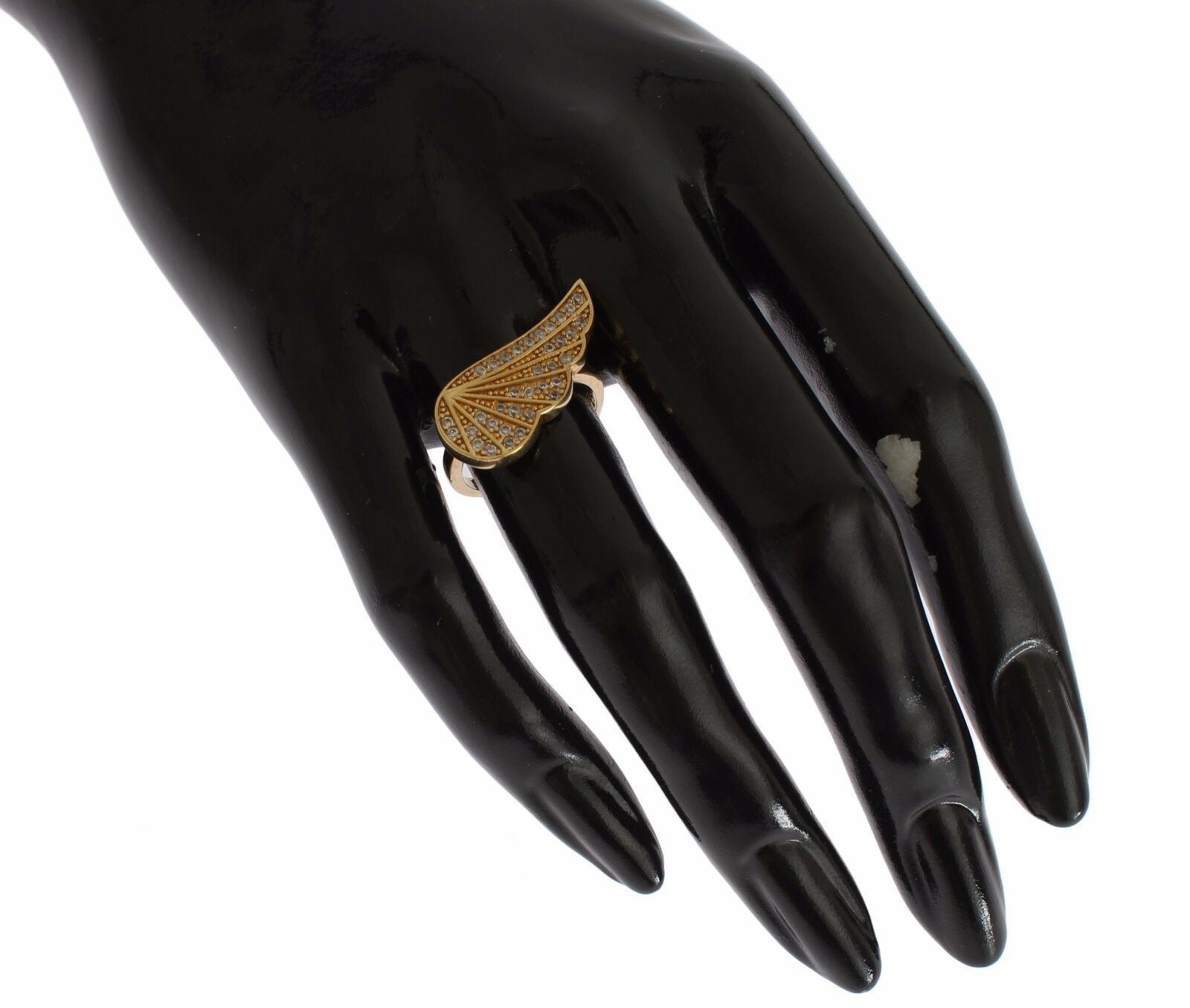 Glamorous Gold Plated Crystal Ring - ventzia