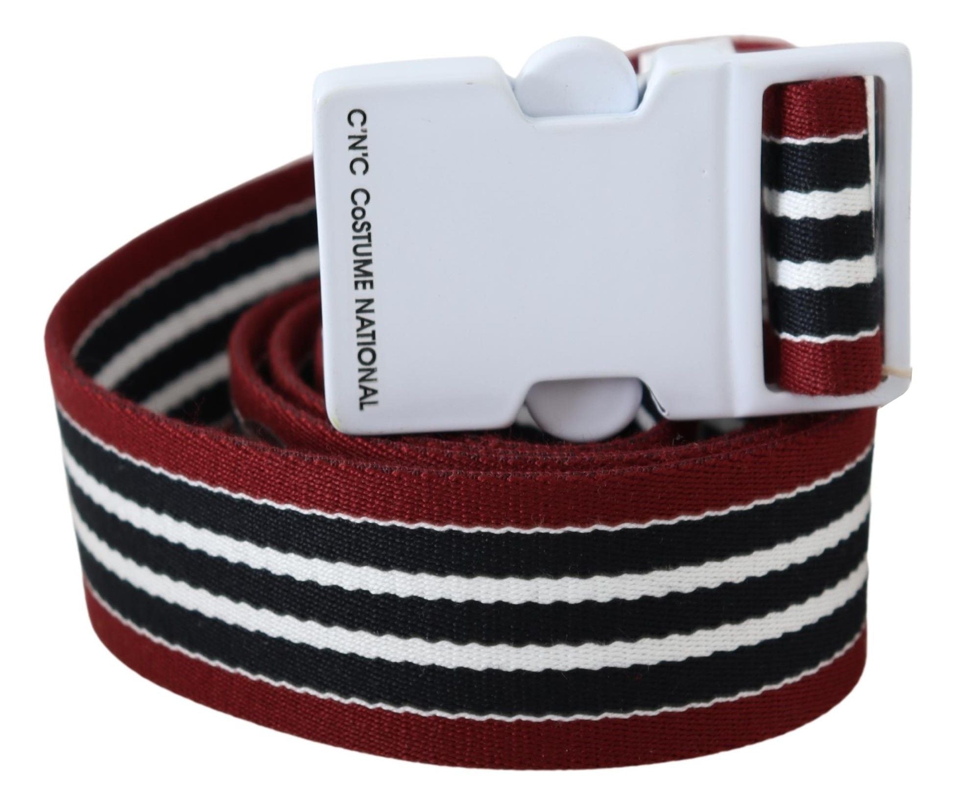Elegant Stripe Canvas Waist Belt - ventzia
