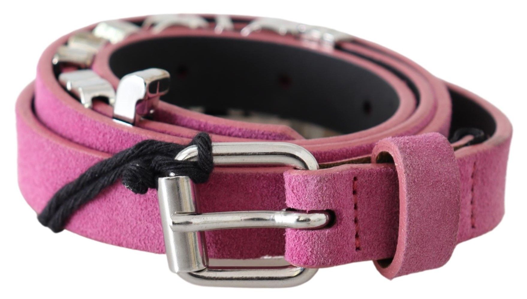 Fuschia Pink Leather Waist Belt - ventzia