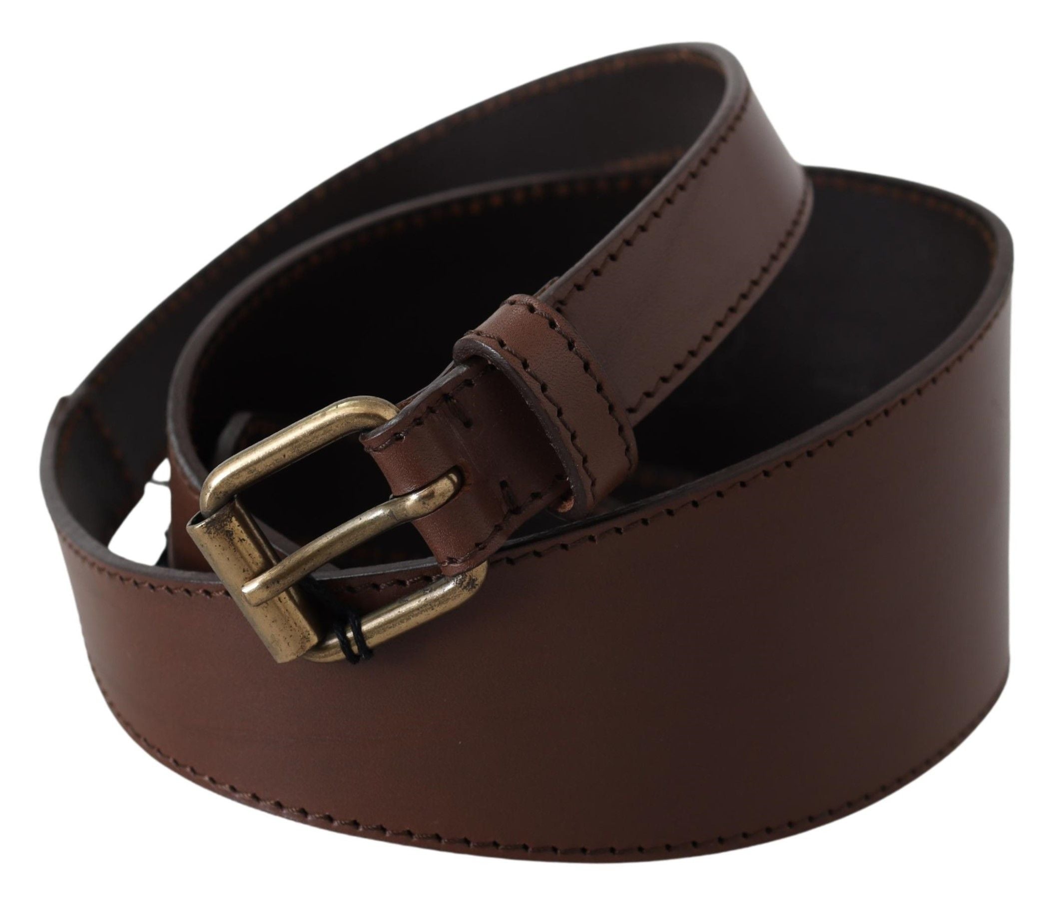 Chic Dark Brown Leather Fashion Belt - ventzia