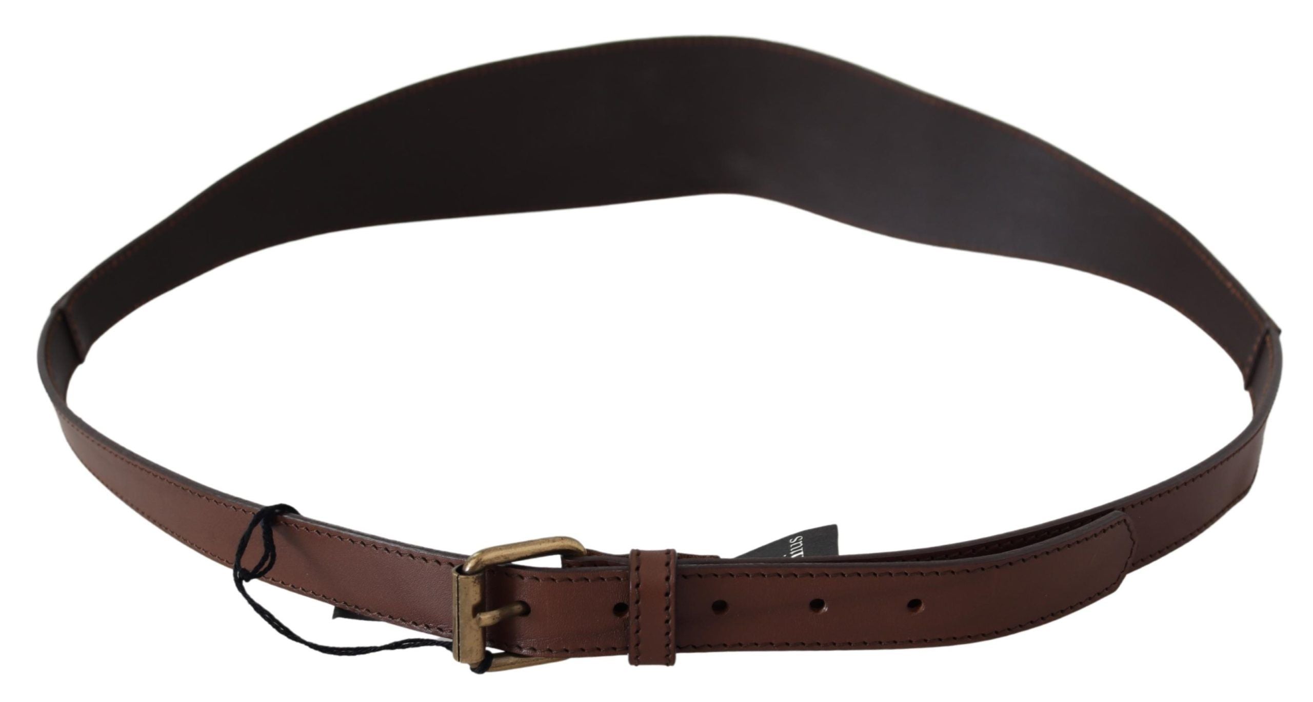 Chic Dark Brown Leather Fashion Belt - ventzia
