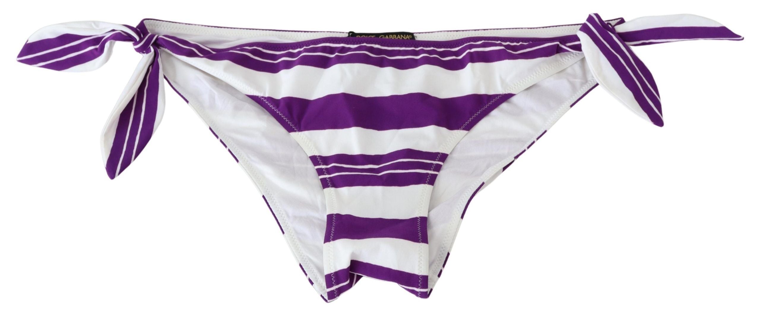Chic Striped Bikini Bottom - Effortless Poolside Glamour - ventzia